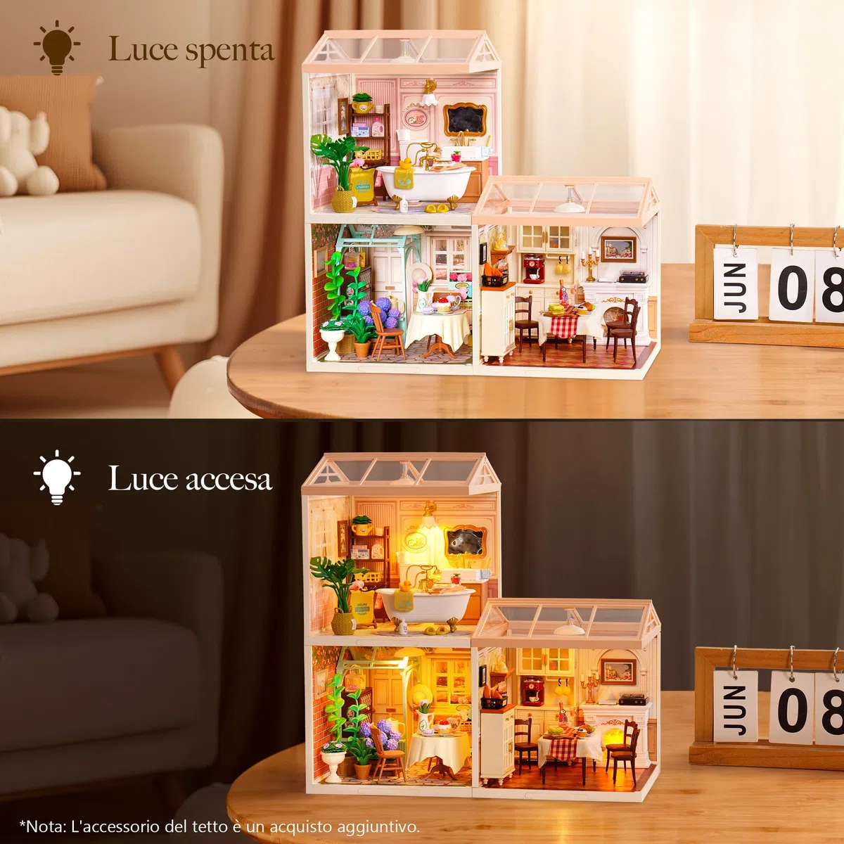 Rolife Super Creator Kit di Costruzione Fai da Te Casa in Miniatura, Kit di Costruzione Miniatura, Costruire da Soli, Decorazione per Scrivania o Libreria, Kit di Modelli di Costruzione, Diorama, Kit