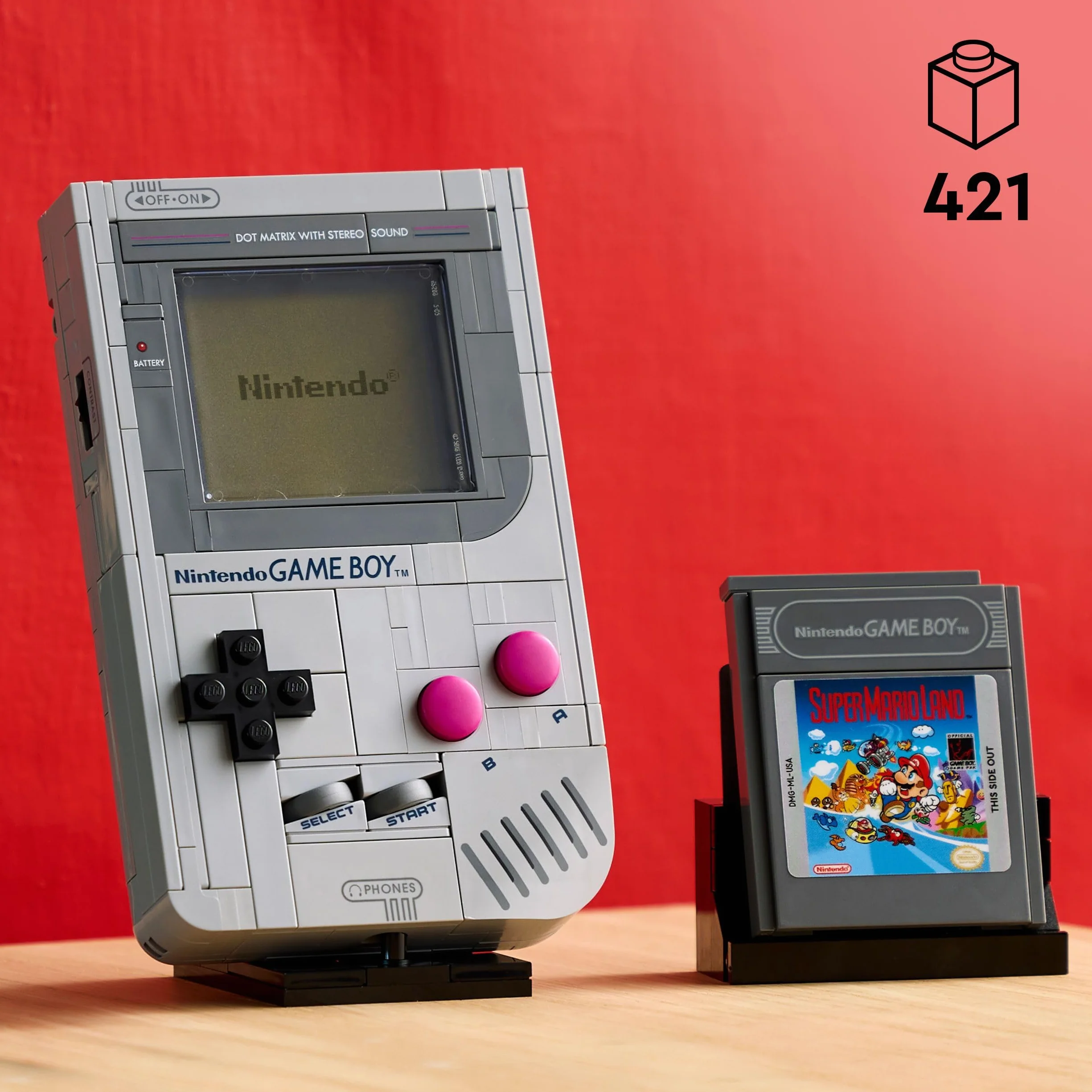 LEGO Super Mario Game Boy Set da Costruzione per Adulti - Modello da Esposizione Nintendo con 2 Cartucce con Schermi Lenticolari Incluso Zelda e Stand - Regalo Retrò per i Fan dei Videogiochi - 72046