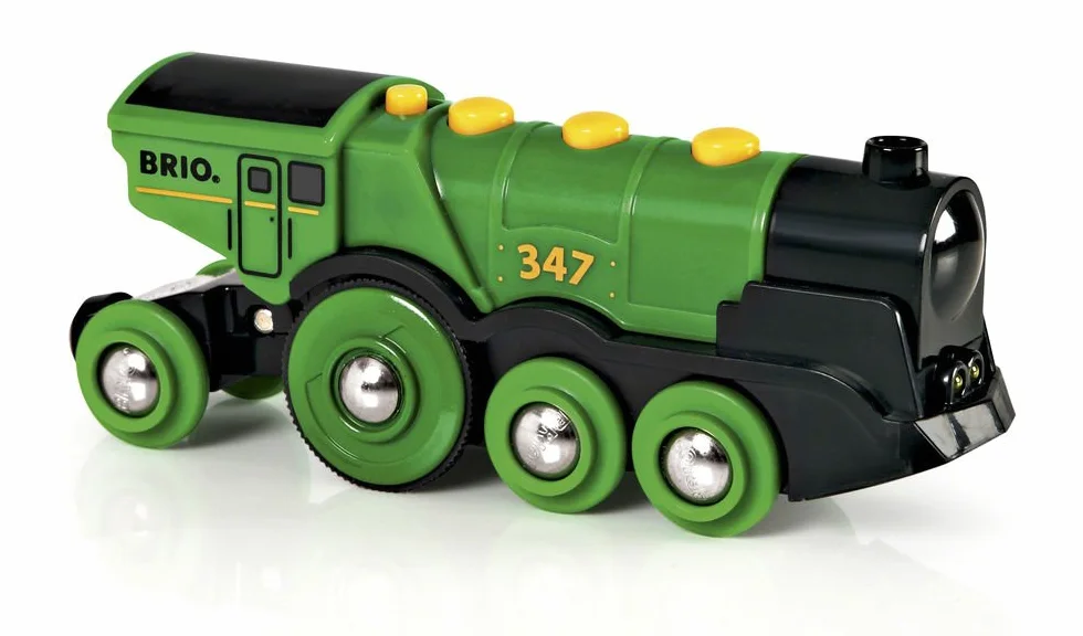 BRIO 33593 Grande Locomotiva a Batterie Verde, BRIO Treni-Vagoni-Veicoli, Età Raccomandata 3+