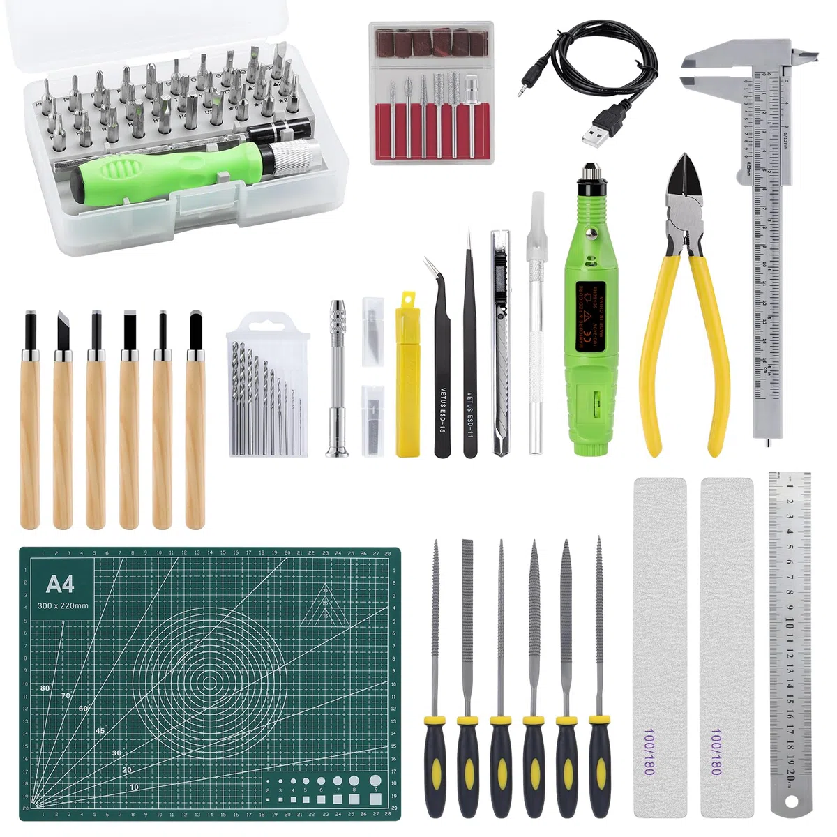 HSEAMALL 109 PEZZI strumenti essenziali per i modellisti di Gundam, compatibili con la Gundam Modelling Tool Suite Strumenti di costruzione per hobbisti per costruire e fissare modelli