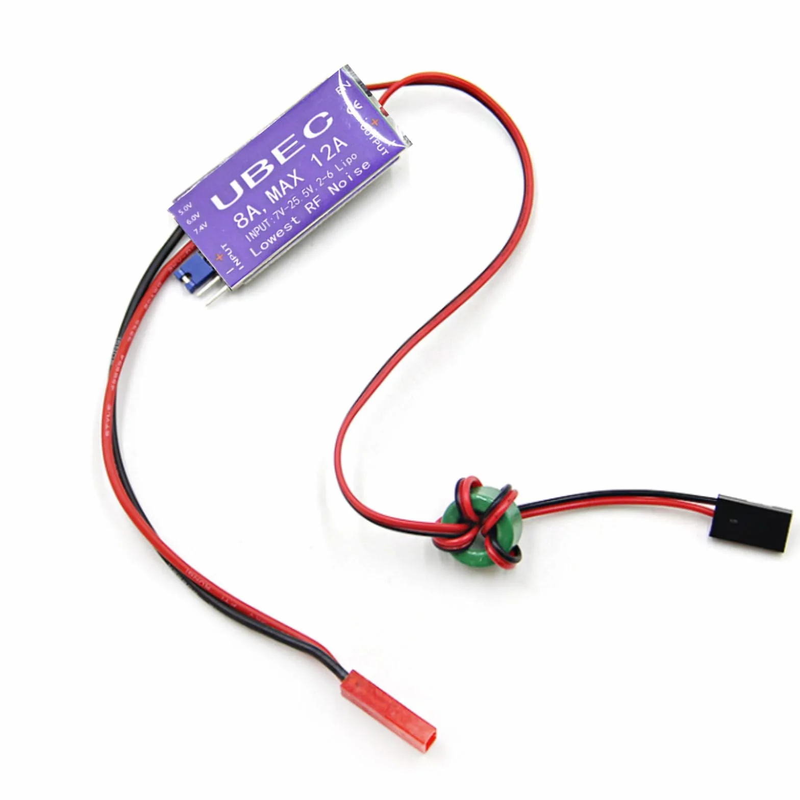 UBEC Alimentatore di Commutazione, 8A UBEC Switch Mode Regolatore di Tensione, 5V 6V 7,4V 8A Max 12A Uscita 7V-25,5V Ingresso UBEC Modulo Servo Interruttore di Alimentazione per RC Helicopter
