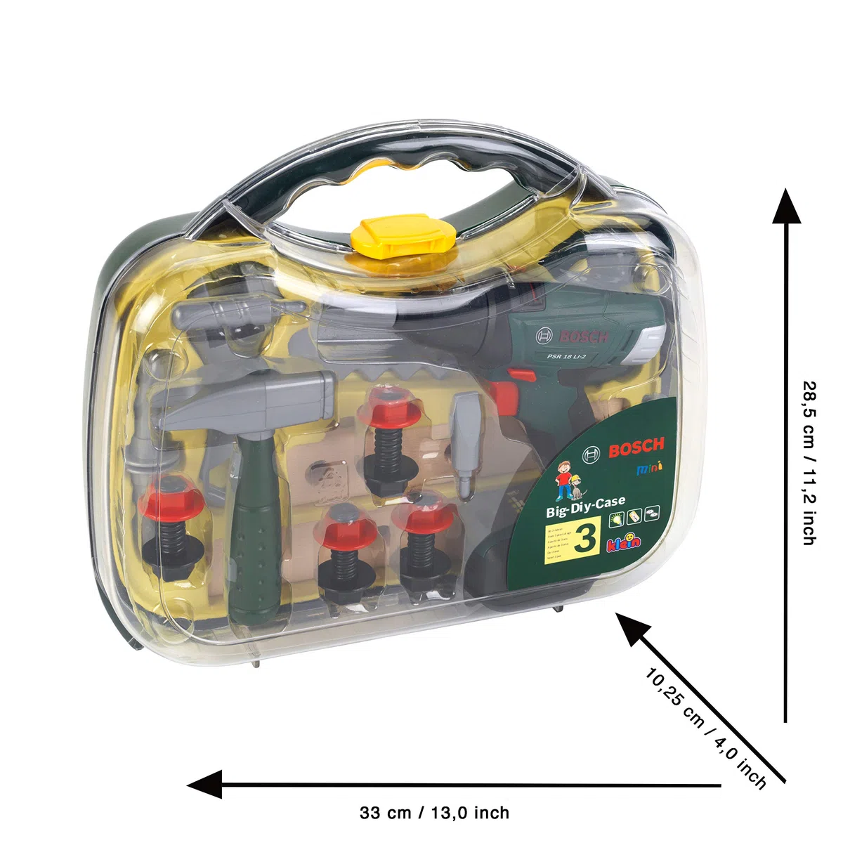 Theo Klein 8584 Valigetta con Trapano Avvitatore Cordless I Set da Officina con Trapano Avvitatore Cordless a Batteria Bosch, Molti Accessori I Giocattoli per Bambini dai 3 Anni in su
