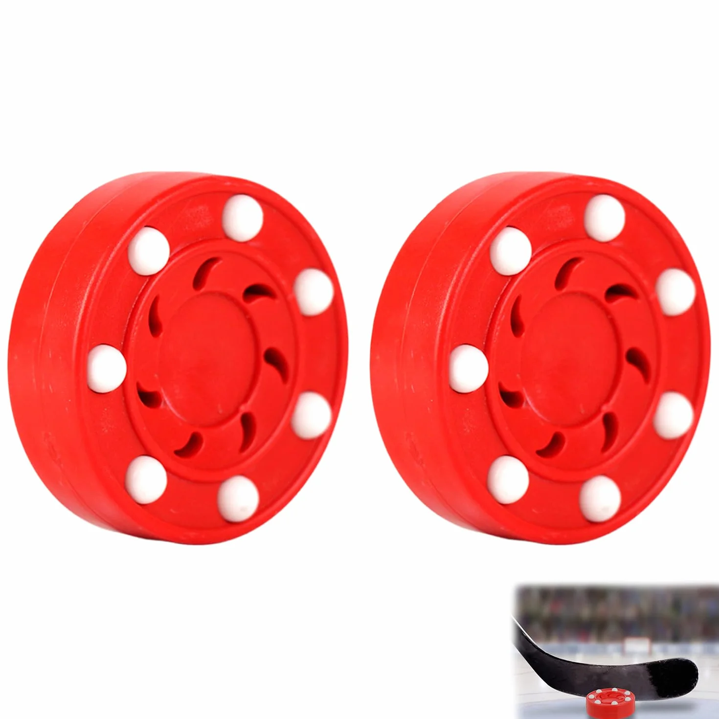 2 Pezzi Ruote da Hockey in Linea, Hockey Puck Street, Disco da Hockeyes su Ghiaccio Riutilizzabile per Giochi Professionali, Allenamento All'Aperto