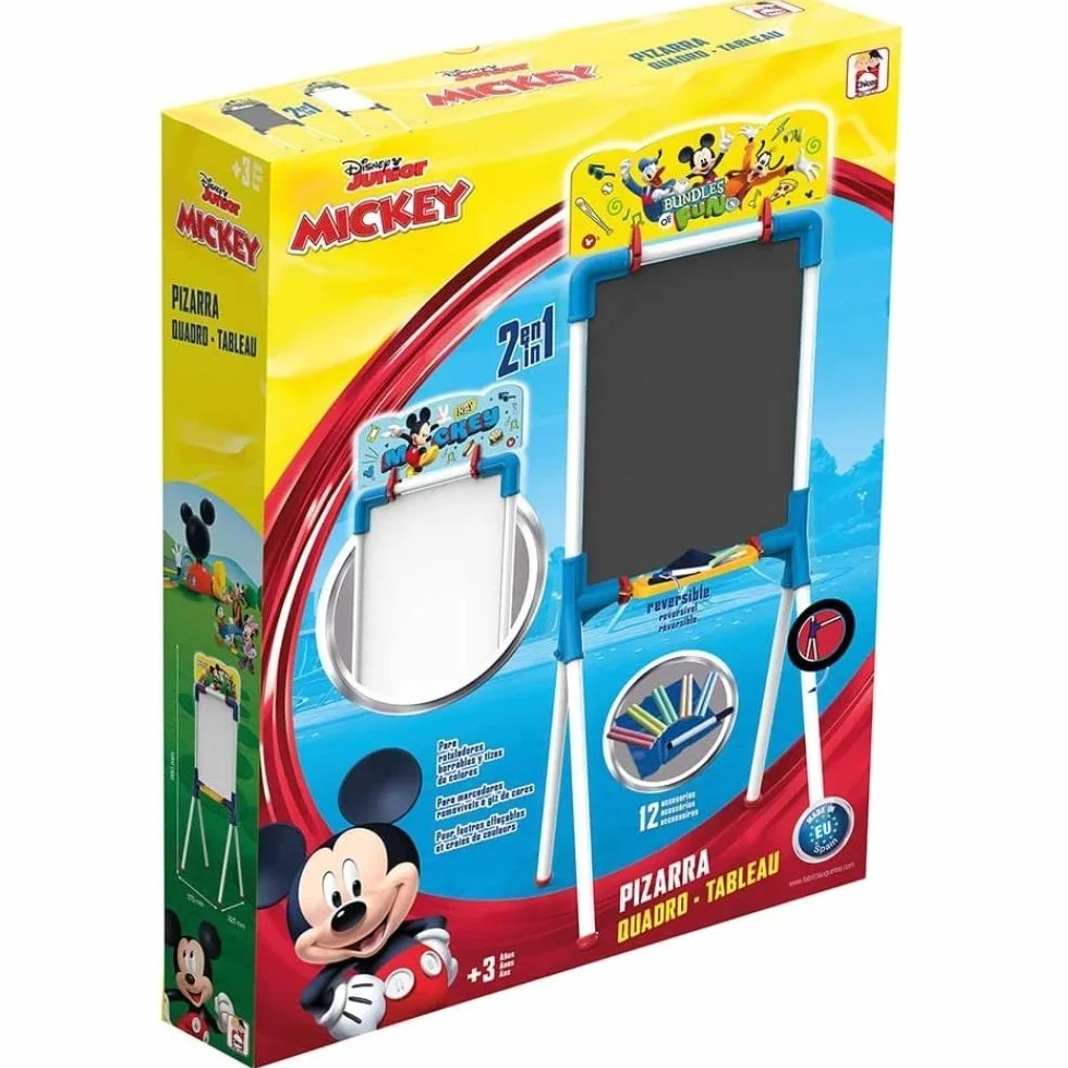 Chicos - Lavagna per bambini Junior Mickey | Lavagna con cavalletto per bambini Disney | 2 3 anni (53053)