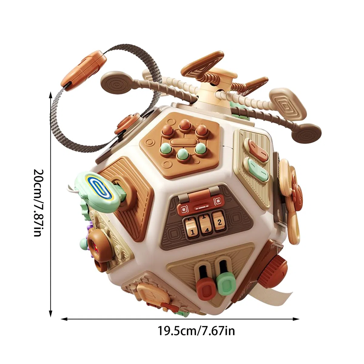 Cubo Da Tavolo Occupato - 20x19,5 Cm Attività Di Sviluppo Delle Capacità Motorie | Cubo Attivita Portatile Per Bambini | Attività Di Viaggio Cognitive Cubi Occupati Per La Scuola Materna Del Viag
