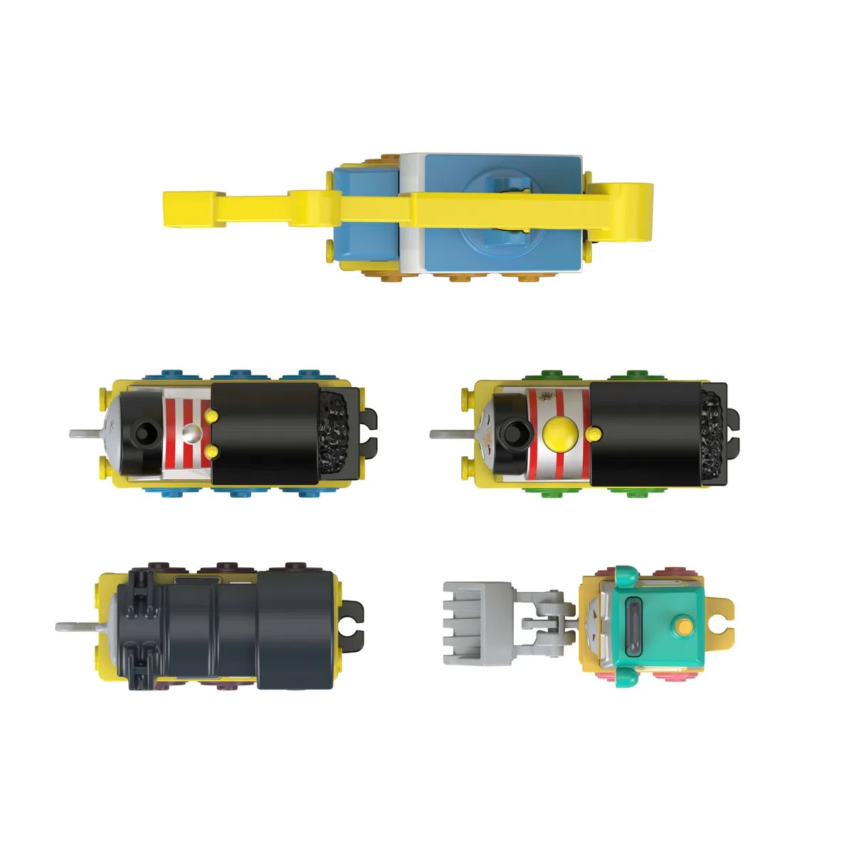 Thomas & Friends - Squadra del Cantiere, set con 5 veicoli locomotiva a tema costruzione ispirati ai personaggi della serie animata, giocattolo per bambini, 3+ anni, JBW26
