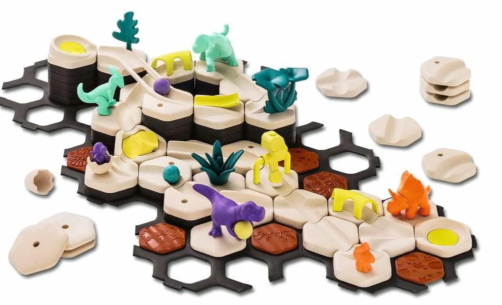 Set iniziale Ravensburger GraviTrax Junior L Dino 24586 - pista da baseball a partire da 3 anni - pista in marmo e giocattolo da costruzione per bambini - dinosauro regalo per ragazzi e ragazze