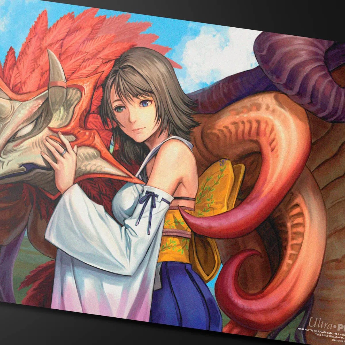 Ultra PRO - Final Fantasy x Universes Beyond Yuna, Hope of Spira Playmat for Magic: The Gathering | Tappetino da gioco di carte, oggetti da collezione Final Fantasy, tappetino per mouse da scrivania