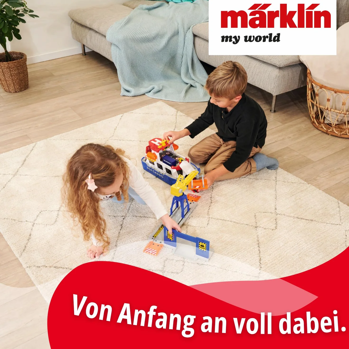 Märklin My World 72223 - Set da gioco con gru mobile, carico e scarico realistico, accessori per bambini dai 3 anni in su, H0