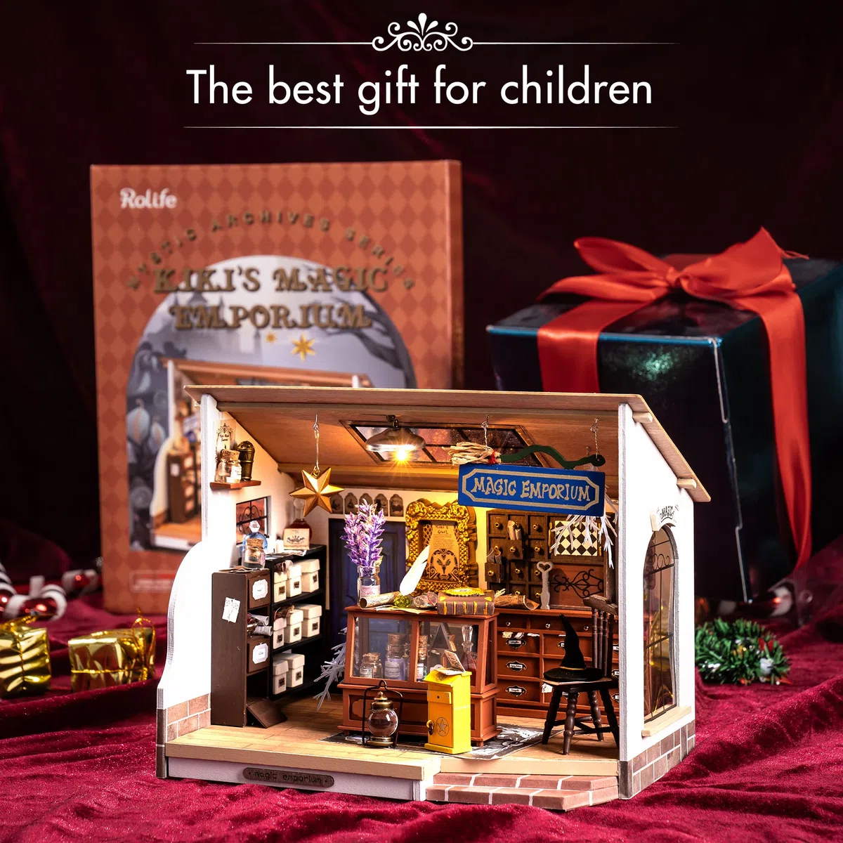 Rolife DIY Miniature House Modellismo Casa in Miniatura da Costruire con Luci LED Modellismo da Costruire Adulti 3D Puzzle Legno Diorama Kit Fai Da Te Regali Bricolage Adulti Insegnante Bimba Femmina
