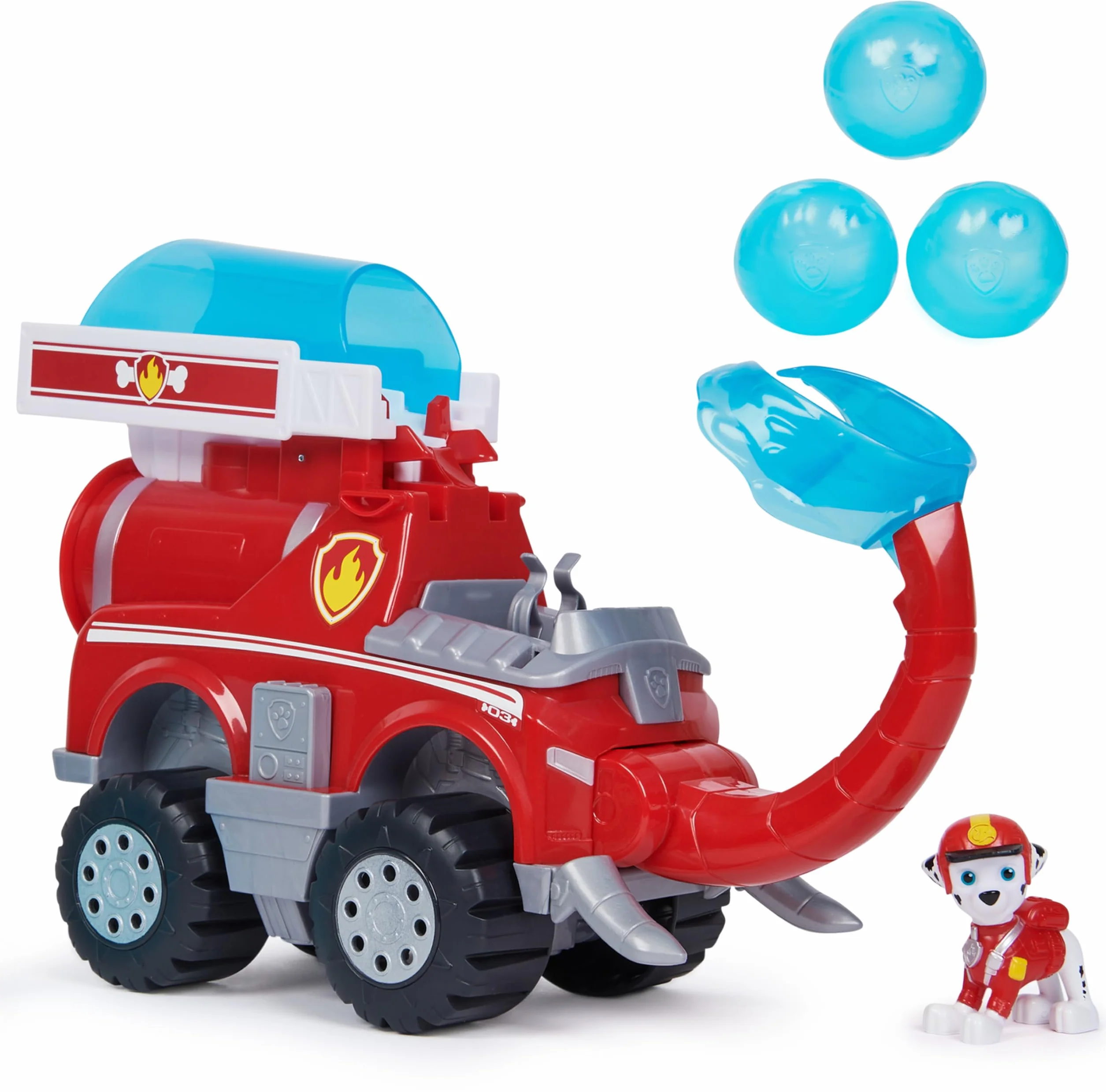Paw Patrol Jungle Pups, Deluxe Elephant Vehicle di Marshall con lanciamissili, Camion Giocattolo con Action Figure, Giocattoli per Bambini e Bambine dai 3 Anni in su