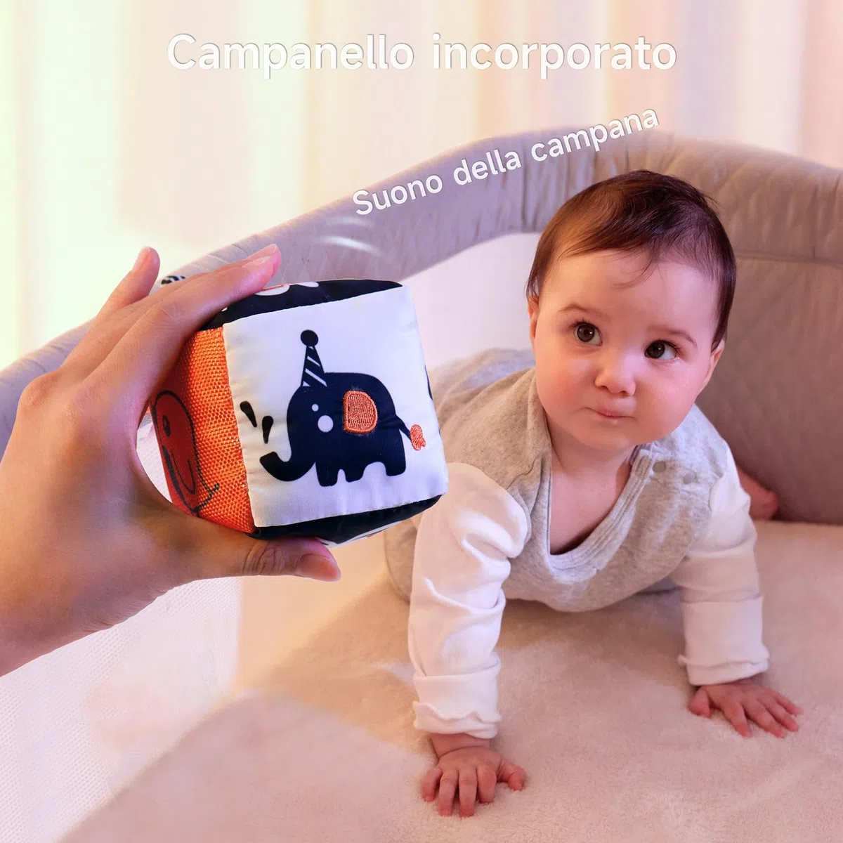Set di giocattoli per bambini, con forme ad alto contrasto, giocattolo per passeggino bianco e nero, per seggiolino auto, sonagli in peluche per bambini da 0, 3, 6, 9 a 12 mesi, neonati, neonati e