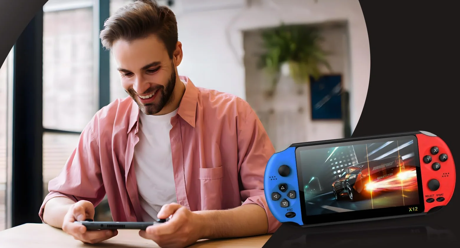 Retoo Console da gioco oltre 1000 giochi, console per videogiochi, console per videogiochi, console per bambini, adulti, schermo LCD, supporta diversi formati