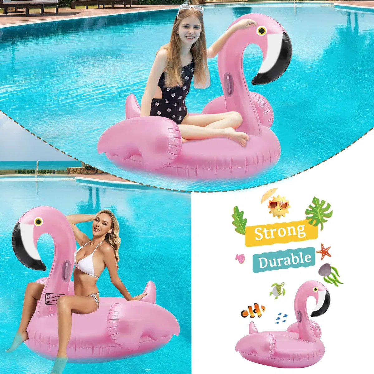 Einhorn Pool Float, Pool Floats Ideal für Schwimmen am Strand am Meer, Pool Party Spielzeug