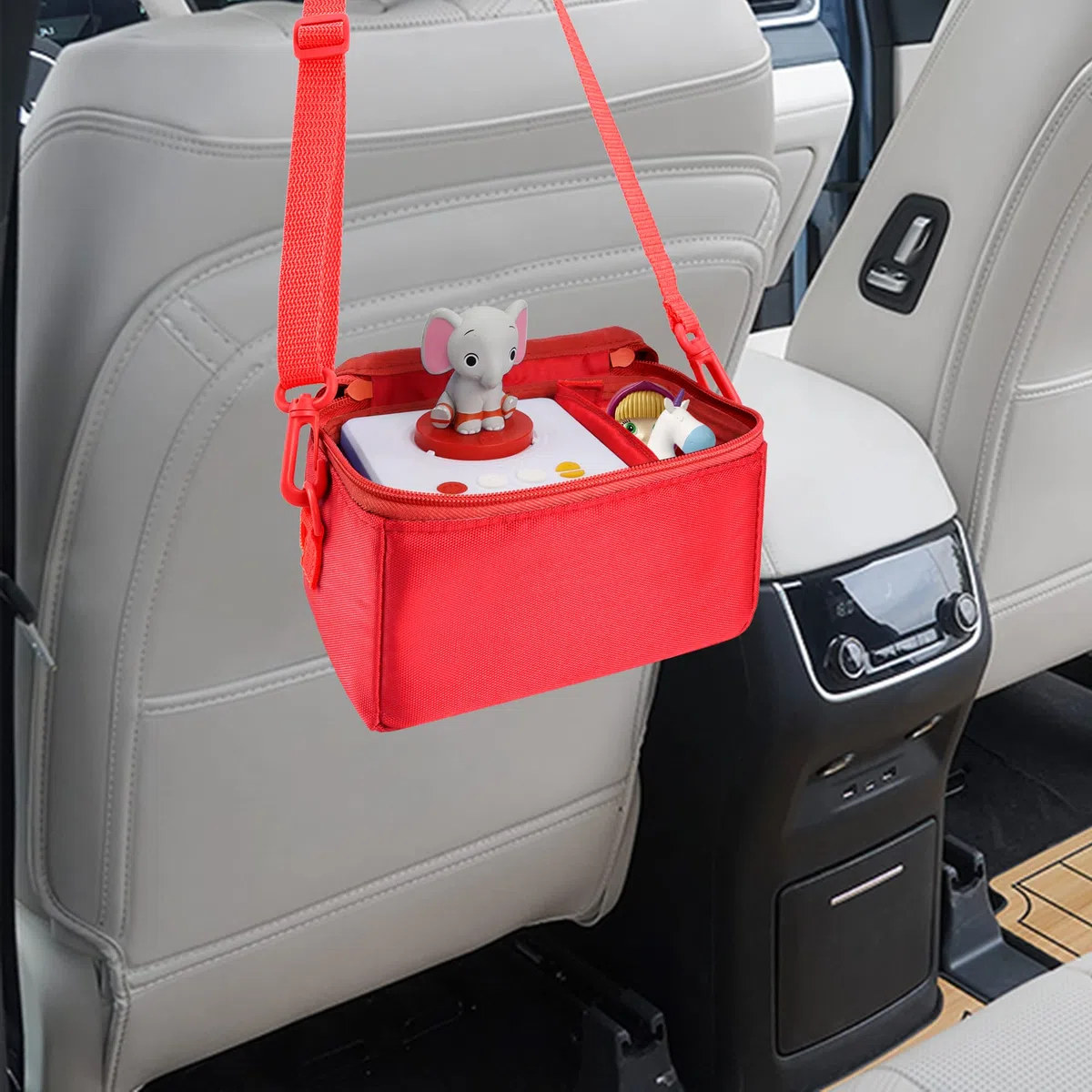 Borsa per FABA Raccontastorie con Scomparto per 1-2 FABA Personaggi Sonori Italiani, Custodia per il Trasporto per Cantastorie Bambini 0 a 6 anni e Storie Filastrocche Canzoni Personaggi, Rosso