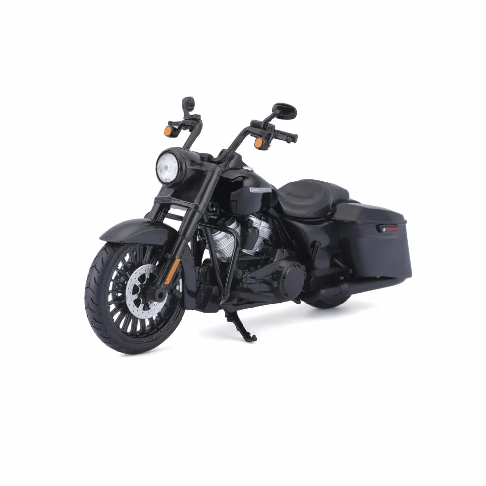 Maisto Harley-Davidson Road King Special: fedele modello di moto 1:12, forcella, supporto laterale mobile, 20 cm, nero (532336)