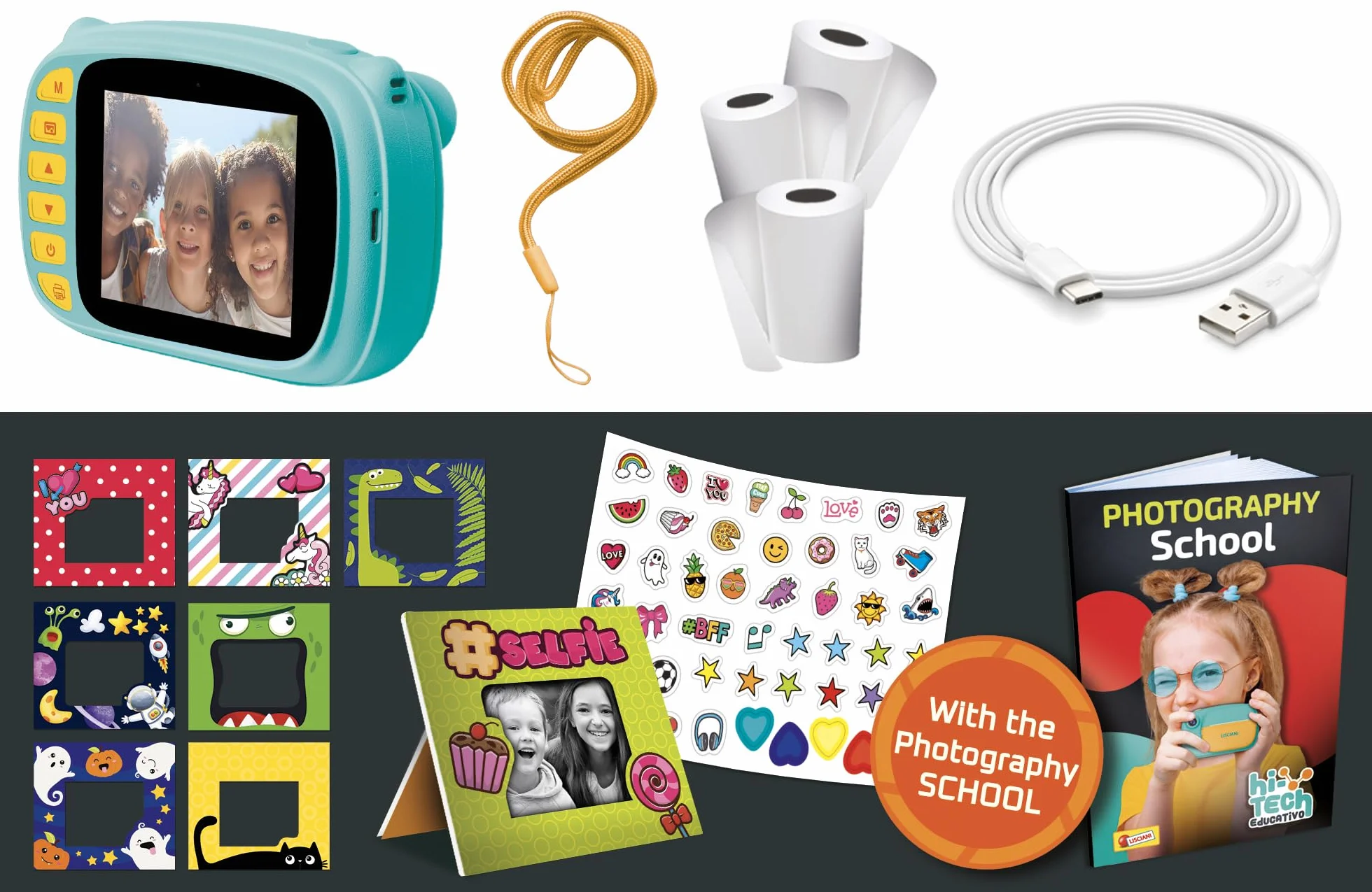 Liscianigiochi- Print Cam Hi-Tech, Colore 3 in 1, Medium, 101047