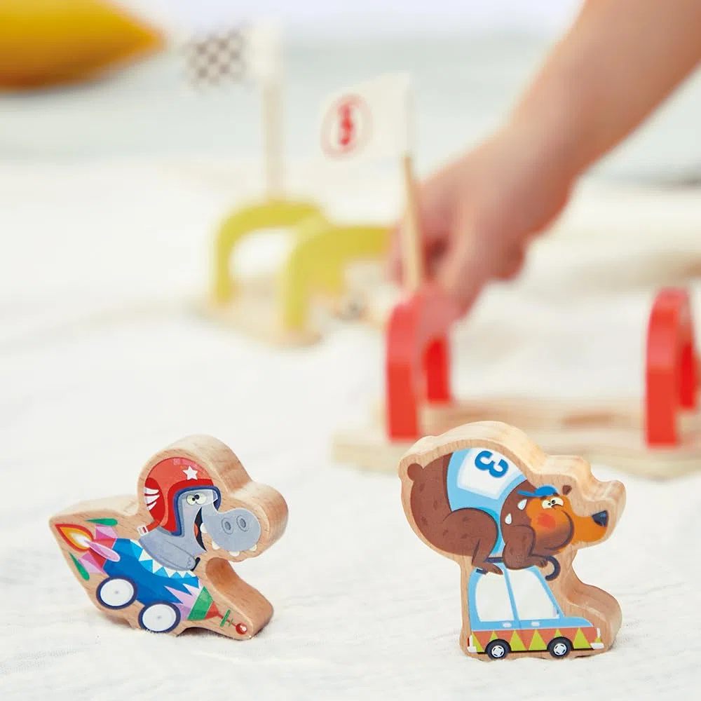 Janod - Gioco Biglie per Bambini Applepop - Gioco di Abilità - 6 Passaggi + 2 Biglie + 4 Pedine - Sviluppa Manualità e Concentrazione - Giocattolo in Legno FSC - Dai 3 Anni, J03357