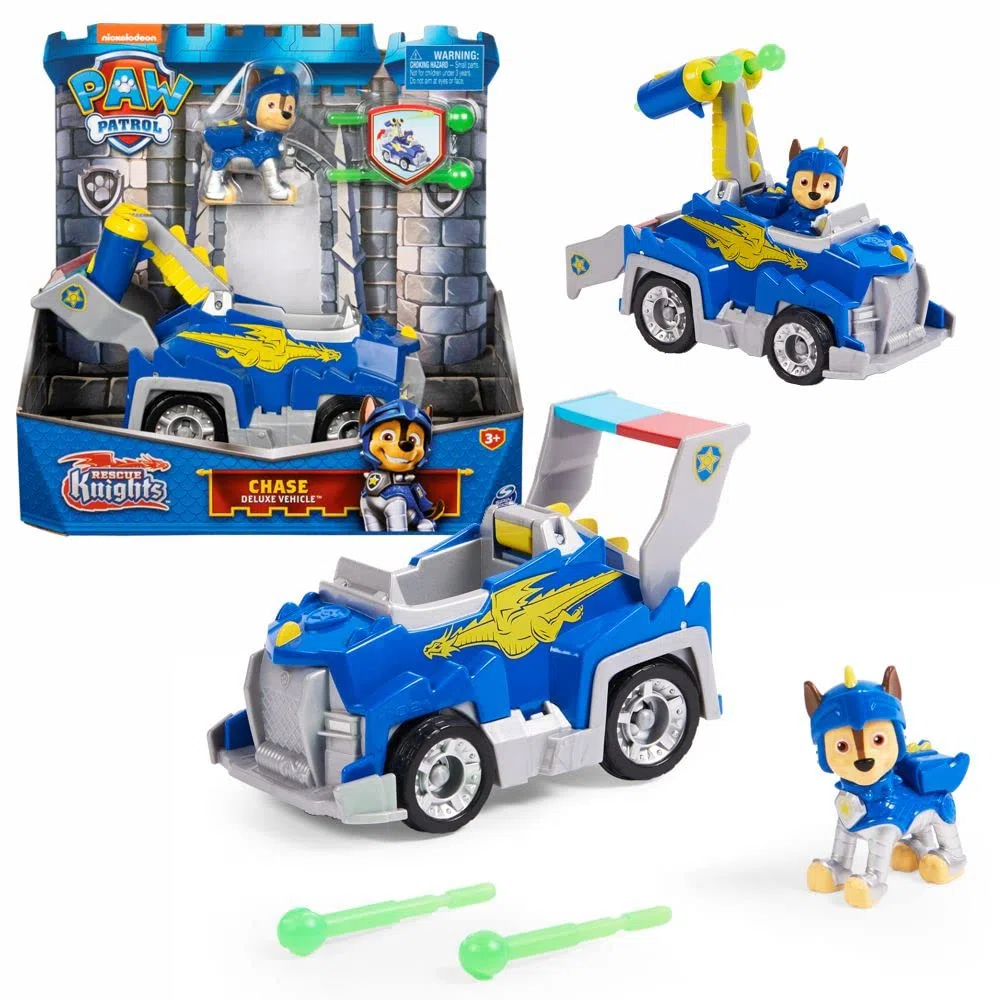 Paw Patrol Rescue Knights Veicolo Deluxe Chase