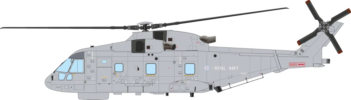 Italeri 1486 AW101 Merlin HM.1, scala 1:72, Plastic Model Kit/Modello in plastica da montare