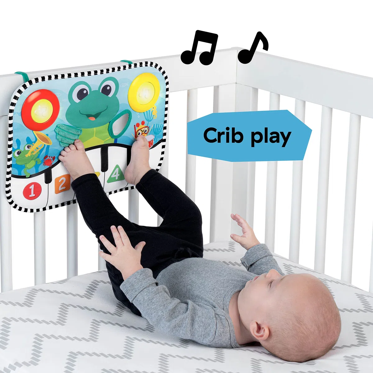 Bright Starts Baby Einstein, Cuscinetto per calci e Giocattolo da Culla Musicale Neptune's Kick & Explore Ocean Explorers, da 0 Mesi in su