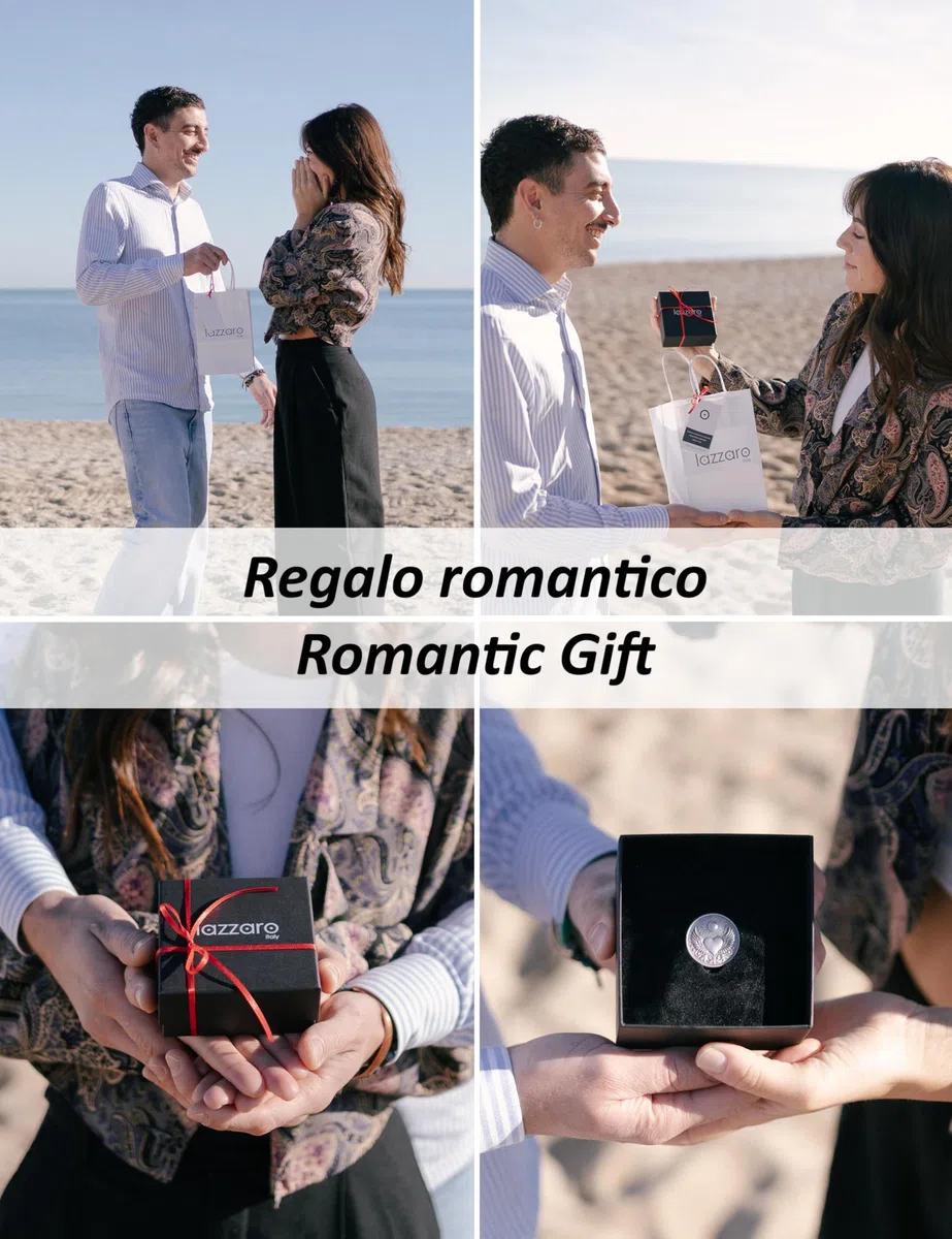 Moneta dell'amore per fortuna e protezione: "Amor vincit omnia" - Idea regalo donna, uomo, mamma, nonni – San Valentino, compleanni, ricorrenze – Metallo placcato argento – Made in Italy