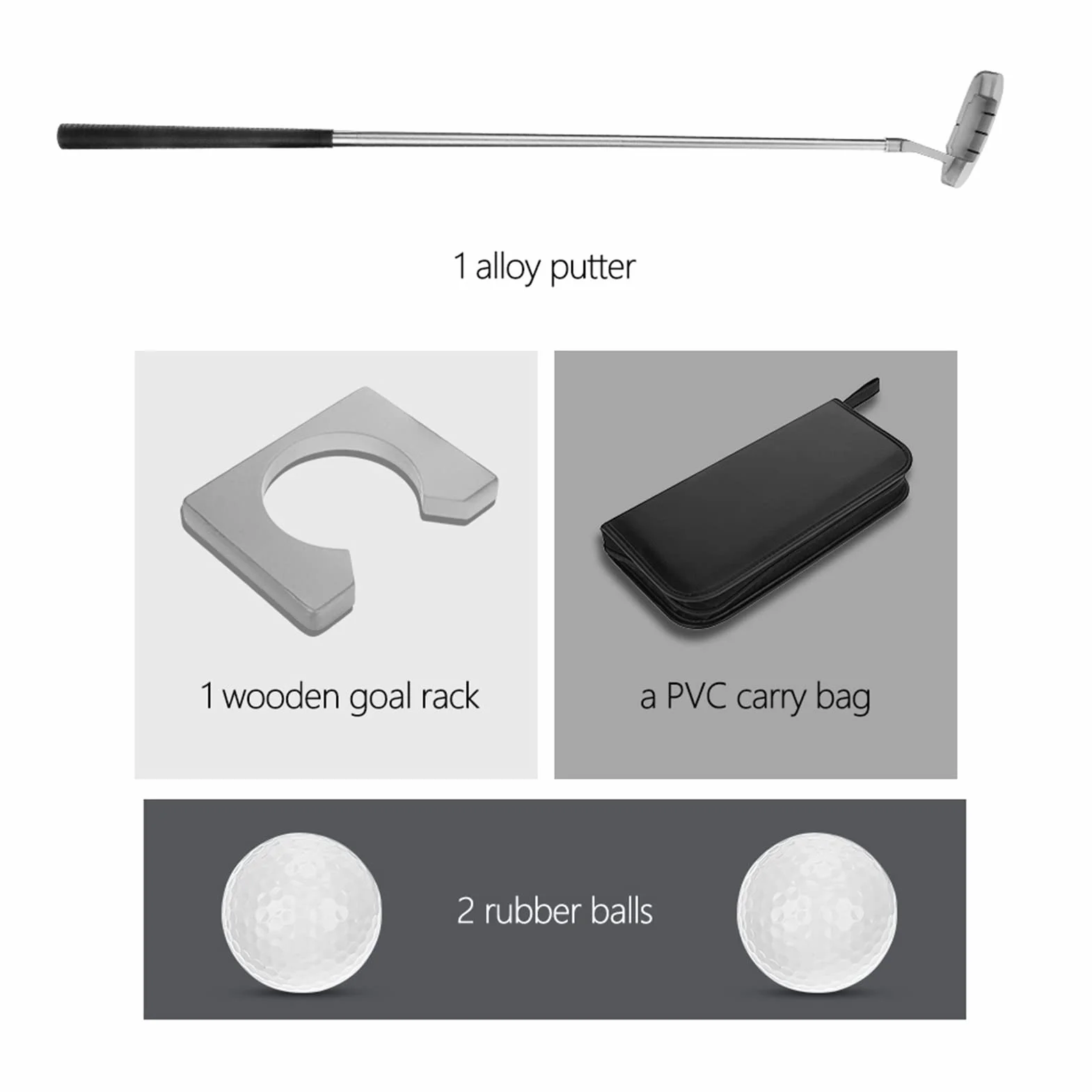 Set da Golf per Ufficio Set di Putter da Golf Portatile Allenamento Staccabile con Palline e Borsa per il Putting al Chiuso
