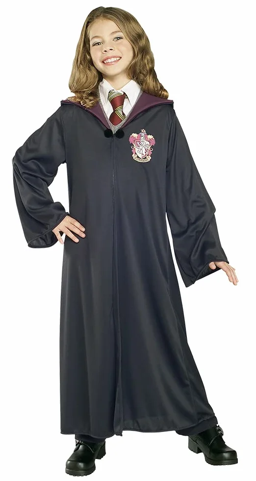 Rubies Costume Hermione Classic per Bambina e Bambina, Licenza Ufficiale, Tunica con Cappucciom Unisex, Gryffindor
