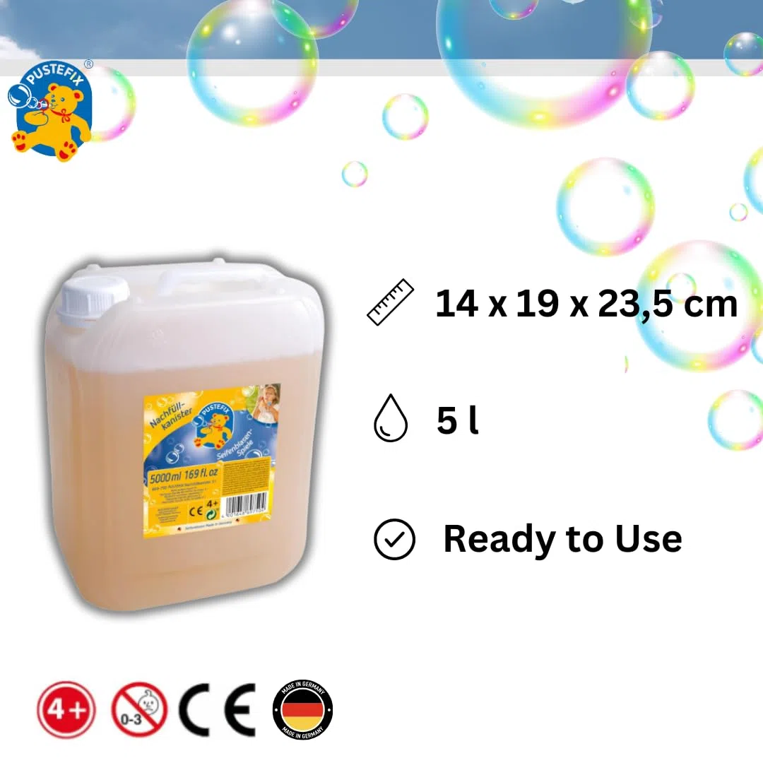 Pustefix 420869750 - Soluzione per bolle di sapone, 5 l