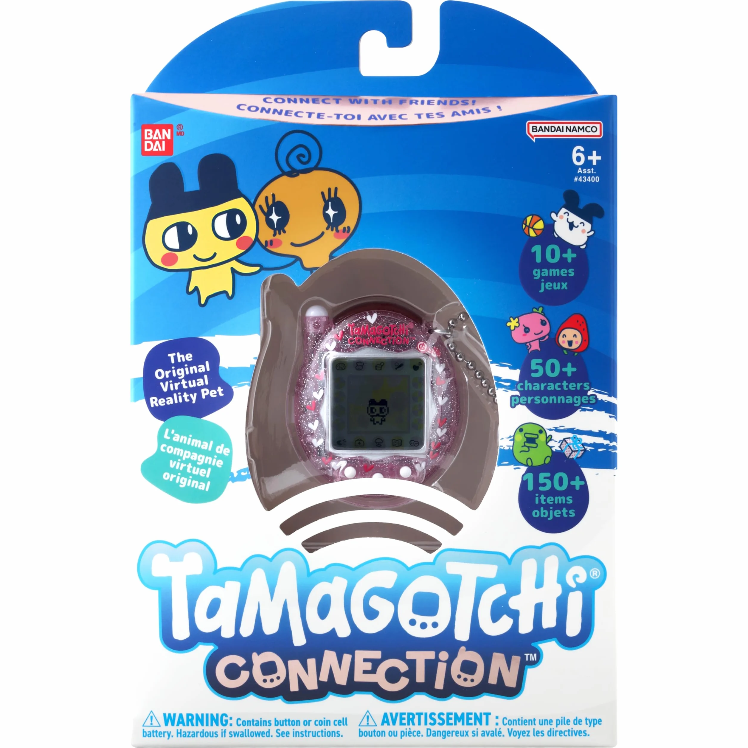 TAMAGOTCHI Bandai Connection Animale Domestico Digitale Guscio Rosa Glitterato Animale Domestico Virtuale Giocattolo Elettronico Con Connessione Infrarossi Per Divertimento Condiviso | Giocattoli Per