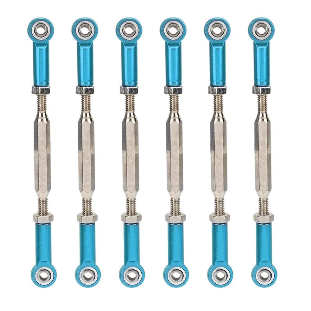 T best Asta di Spinta tiranti a Tirante Regolabile per tiranti a snodo in Lega di Alluminio 6 Pezzi 88mm per Modelli di Auto RC