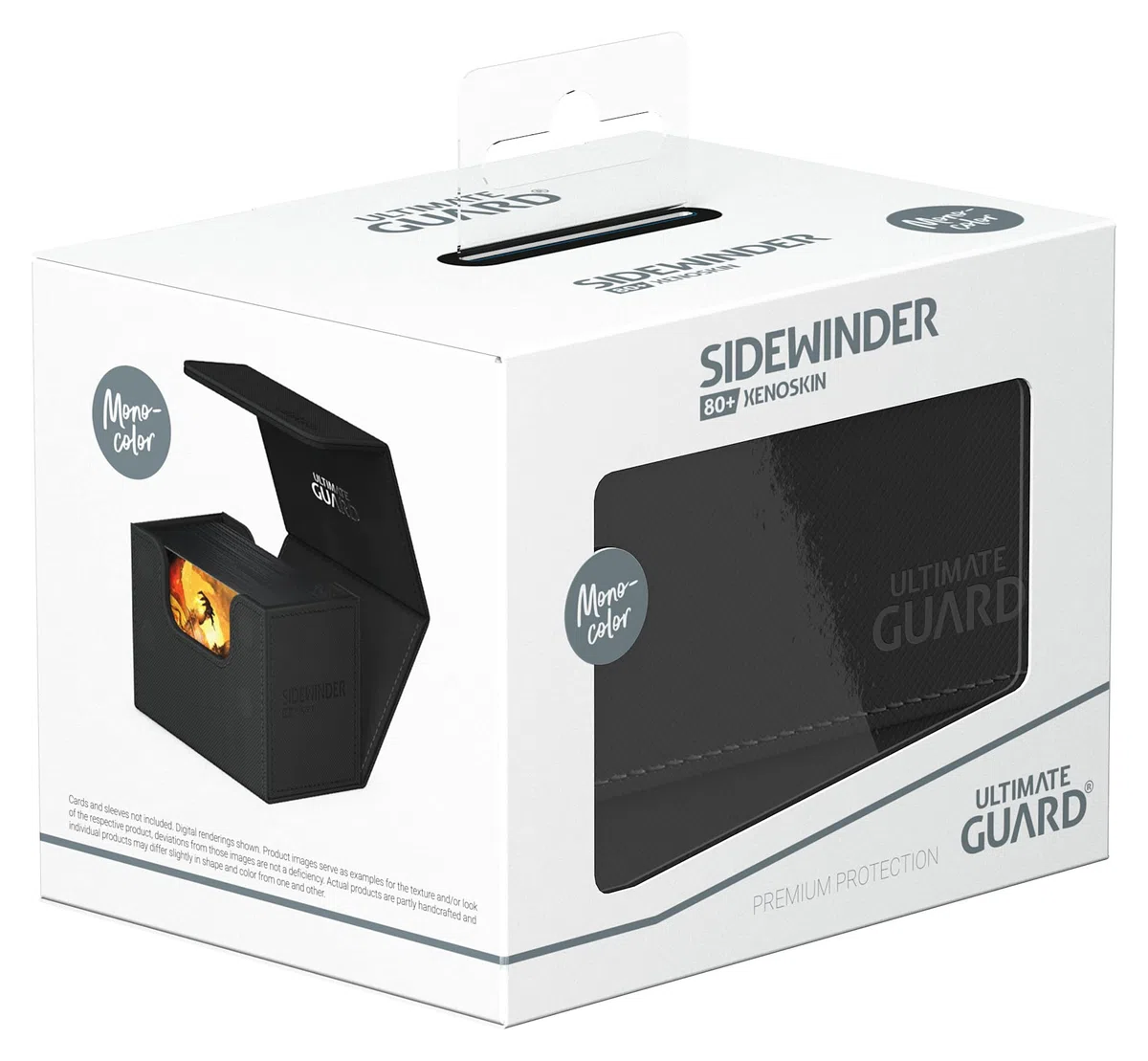 Ultimate Guard - Sidewinder 80+ XenoSkin Monocolor, colore: nero.