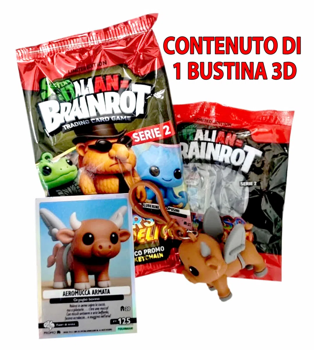 Generico Skifidol 6 Bustine Cards Olografiche+ Personaggi 3D Collezionabili | Serie Italian Brainrot Universo Psichedelico | 6 bustine casuali | personaggi casuali | Seconda Serie Novità!!!