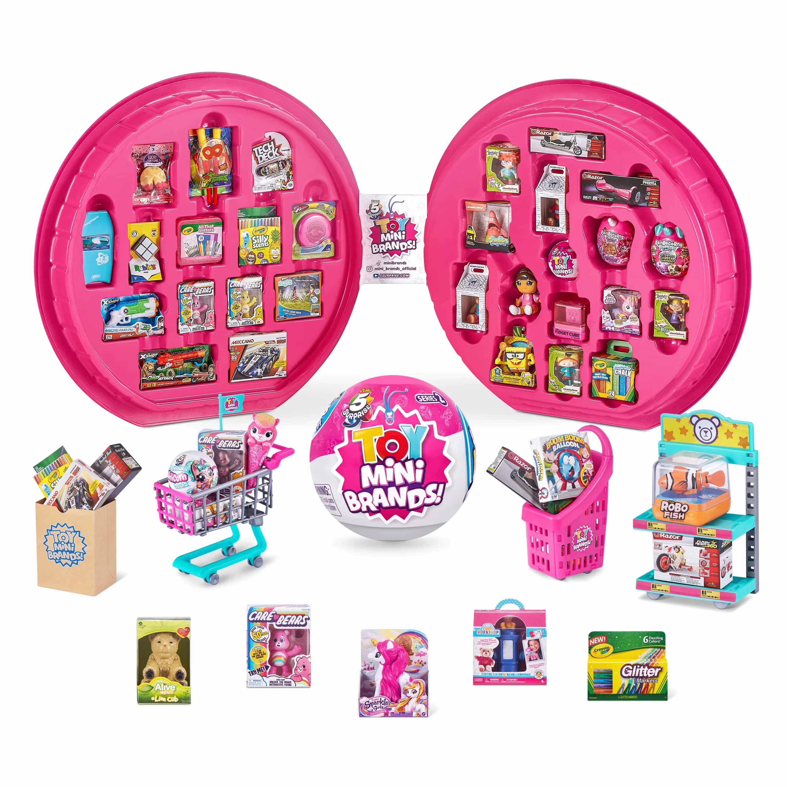 ZURU 5 SURPRISE - 77254 mine Set di mini mini Brands serie 2 con custodia + 3 capsule