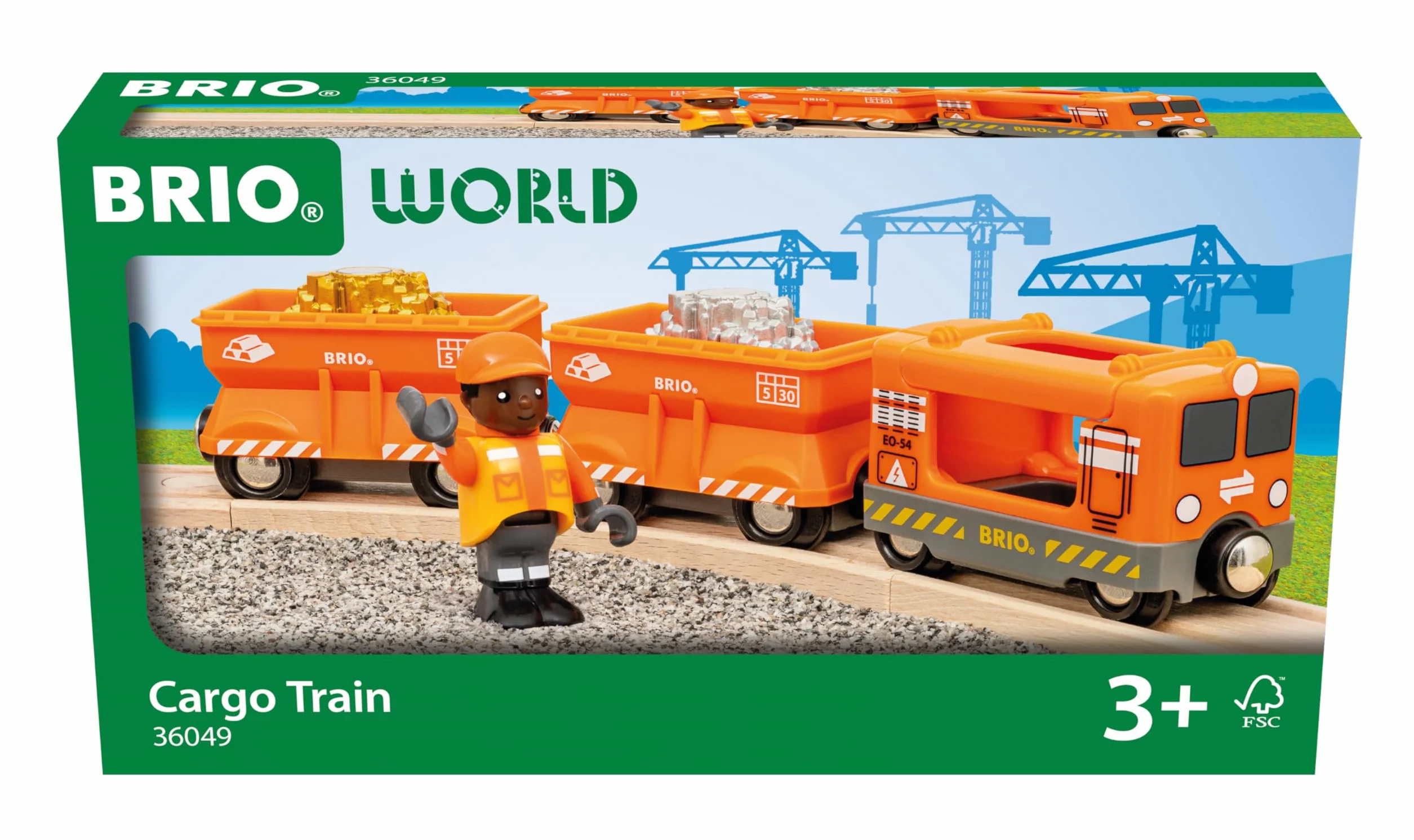 BRIO World - Treno Merci, Accessorio Pista Trenino, Set Costruzioni in Legno, Compatibile con Tutti i Prodotti BRIO, Giocattolo per Bambini 3+ Anni