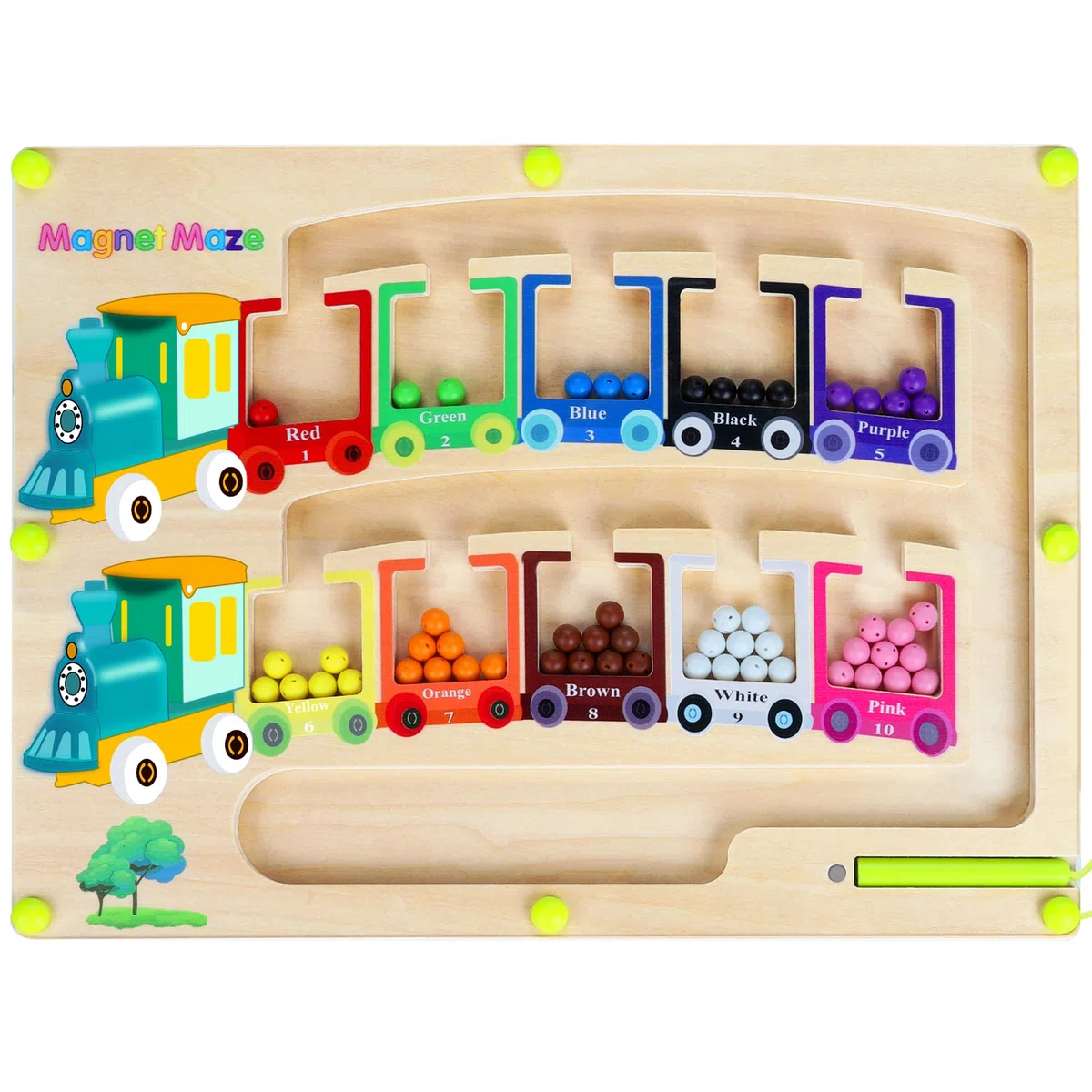 Labirinto magnetico di colori e numeri Gioco di smistamento magnetico dei colori labirinto di conteggio Montessori Fine Motor Skills Giocattoli per Bambini Regalo da 3 4 5 6 7 8 9 Anni Ragazze Ragazzi