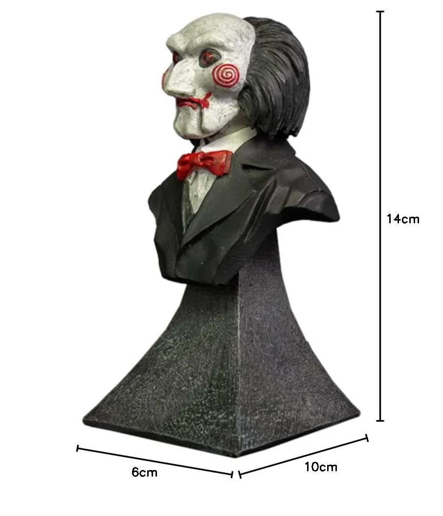 Trick Or Treat Studios Sega Mini Busto Billy Nero/Bianco/Rosso, Dipinto a Mano, 100% Poliresina, in Scatola da Collezione