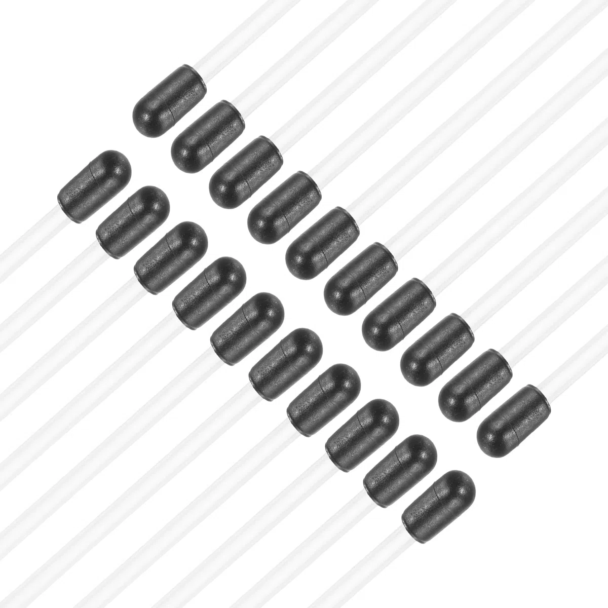sourcing map Tubo di protezione in plastica per antenna RC, 160 mm, con tappi, per antenna ricevitore drone RC auto barca (bianco, 20 pezzi)