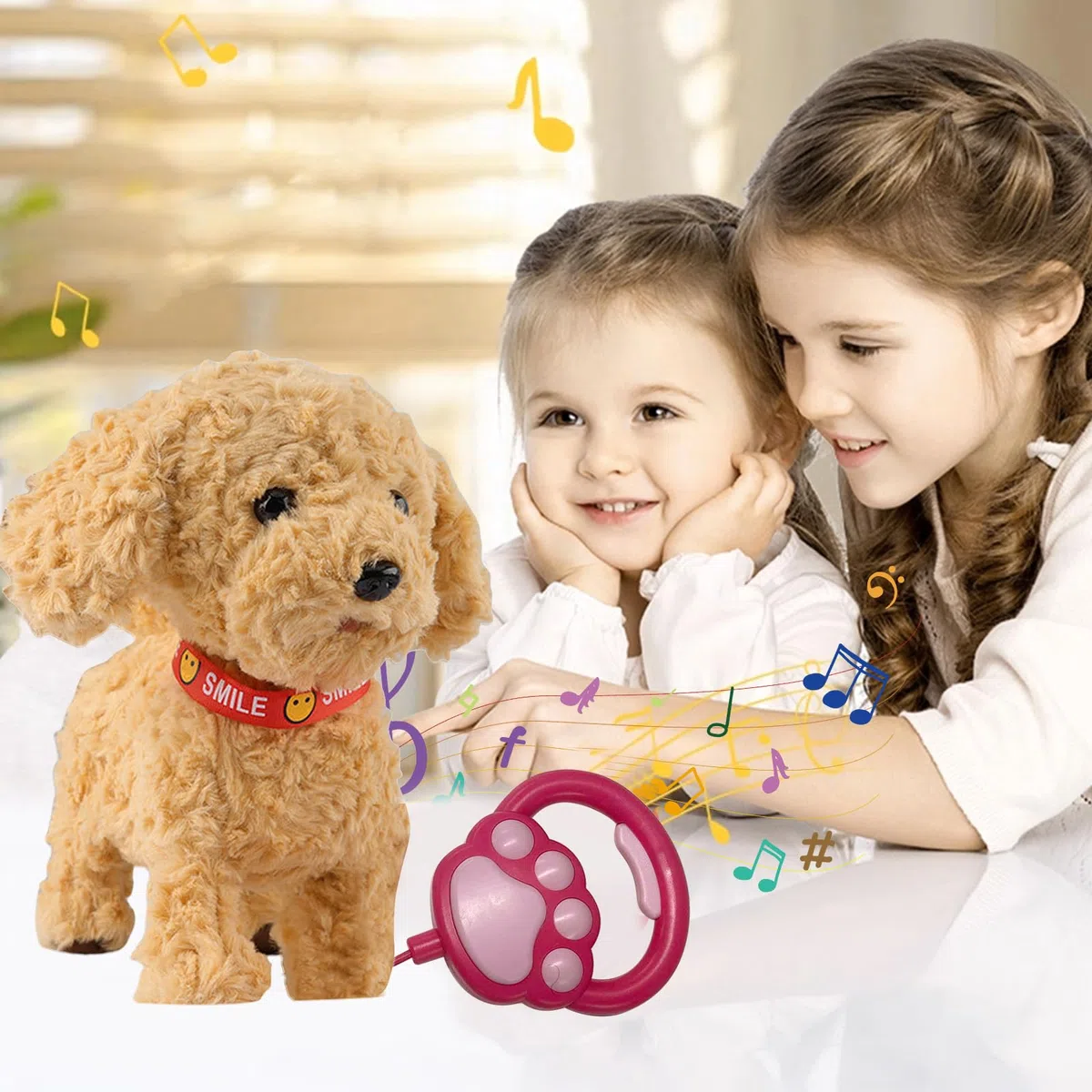 Robot Cane Wuffy 2026 Con Cucciolo Artificiale Insonne Vivente, Giocattolo Morbido per Bambini, Finge Di Vestirsi, Cucciolo Realistico di Peluche Con Telecomando e Guinzaglio