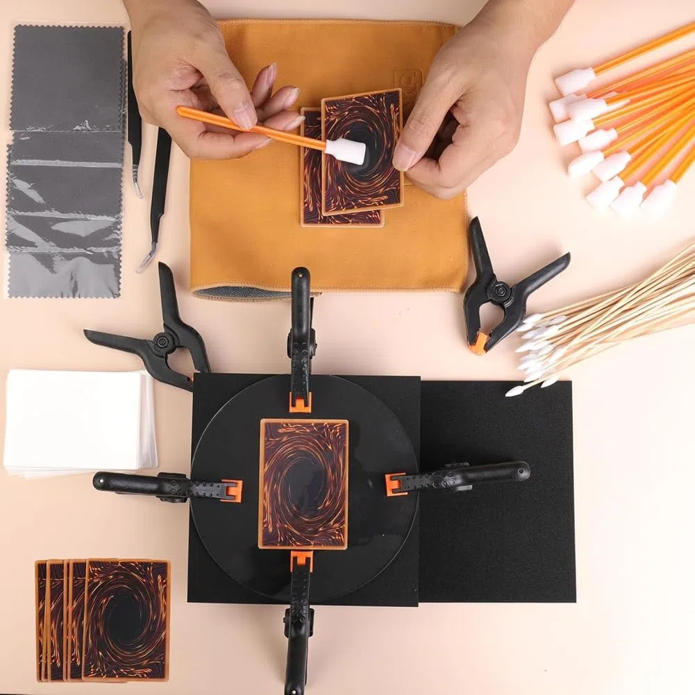 Kit per La Pulizia Delle Carte, Kit per La Pulizia Delle Carte Collezionabili e Kit per L'Appiattimento Delle Carte Sportive, Strumento per La Cura e La Riparazione per Collezionisti di Cart