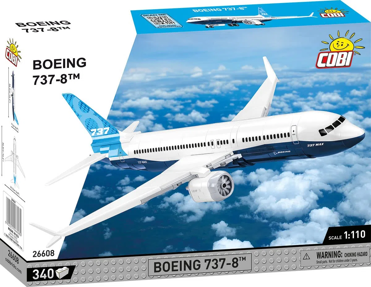 COBI Boeing 737-8, nero, grande
