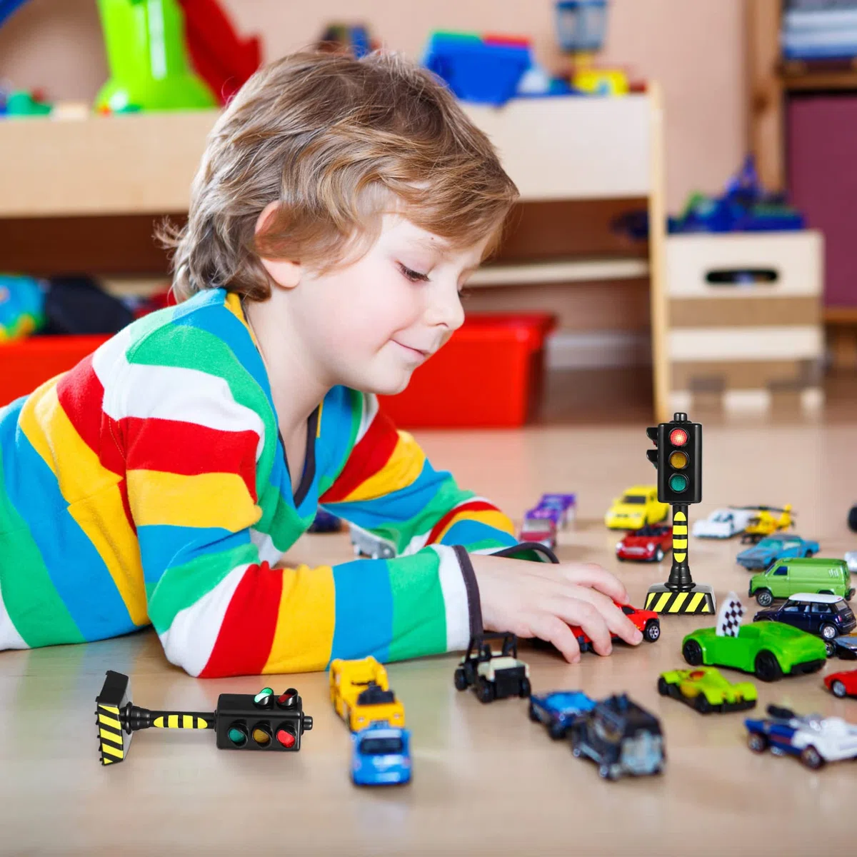 TOYANDONA 2 Pezzi Semaforo Bambini Semaforo Light Giocattoli Simulazione Modello Giocattoli Educativi per Bambini