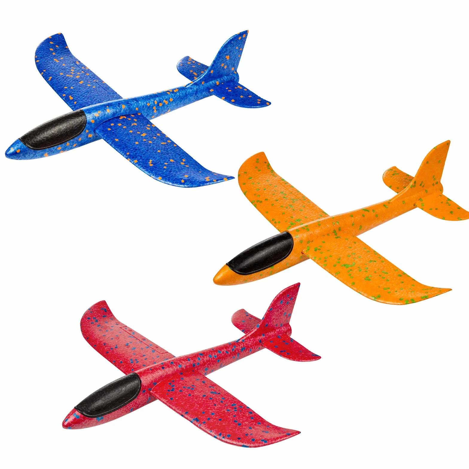 Comius Sharp Lancio a Mano Aereo, 3 Pezzi Aerei Aliante in Schiuma, Lancio Aliante Planes, Aliante Velivoli Manuale, Mano Giocattolo Aeroplano, Giochi All'aperto per Bambini