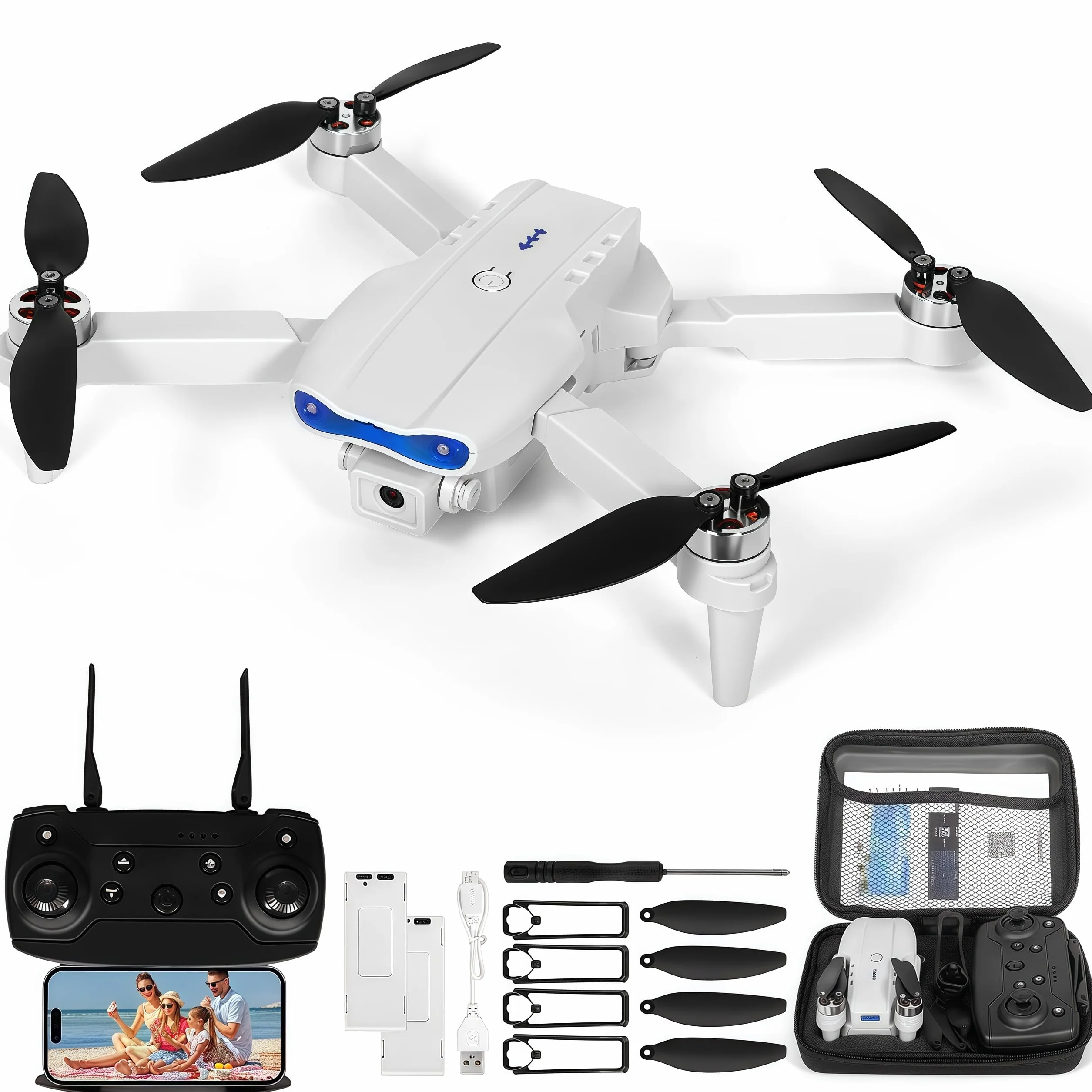 Drone con Telecamera 1080P HD, FPV Droni Telecomandati Mini Drone WiFi Video Diretta per Principianti e Bambini, Mantenimento dell'altitudine, Modalità Senza Testa