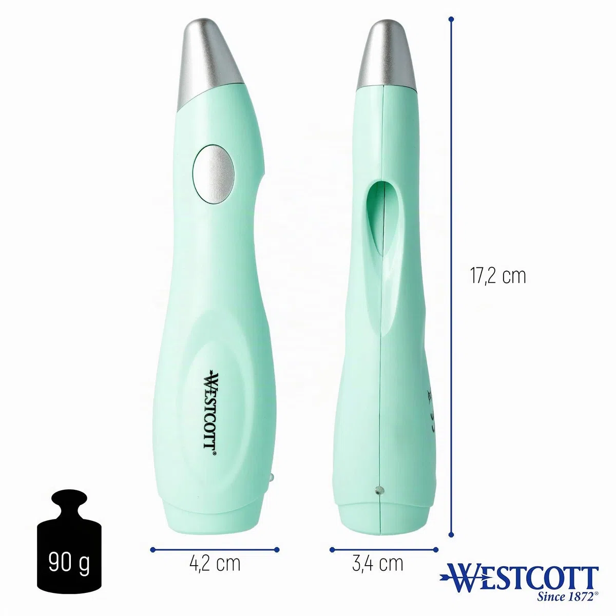 Westcott set aerografo per bambini | Penna elettrica a spruzzo in set iniziale con 12 pennarelli e 19 stencil | Con batteria ricaricabile e caricatore USB | E-16800 00