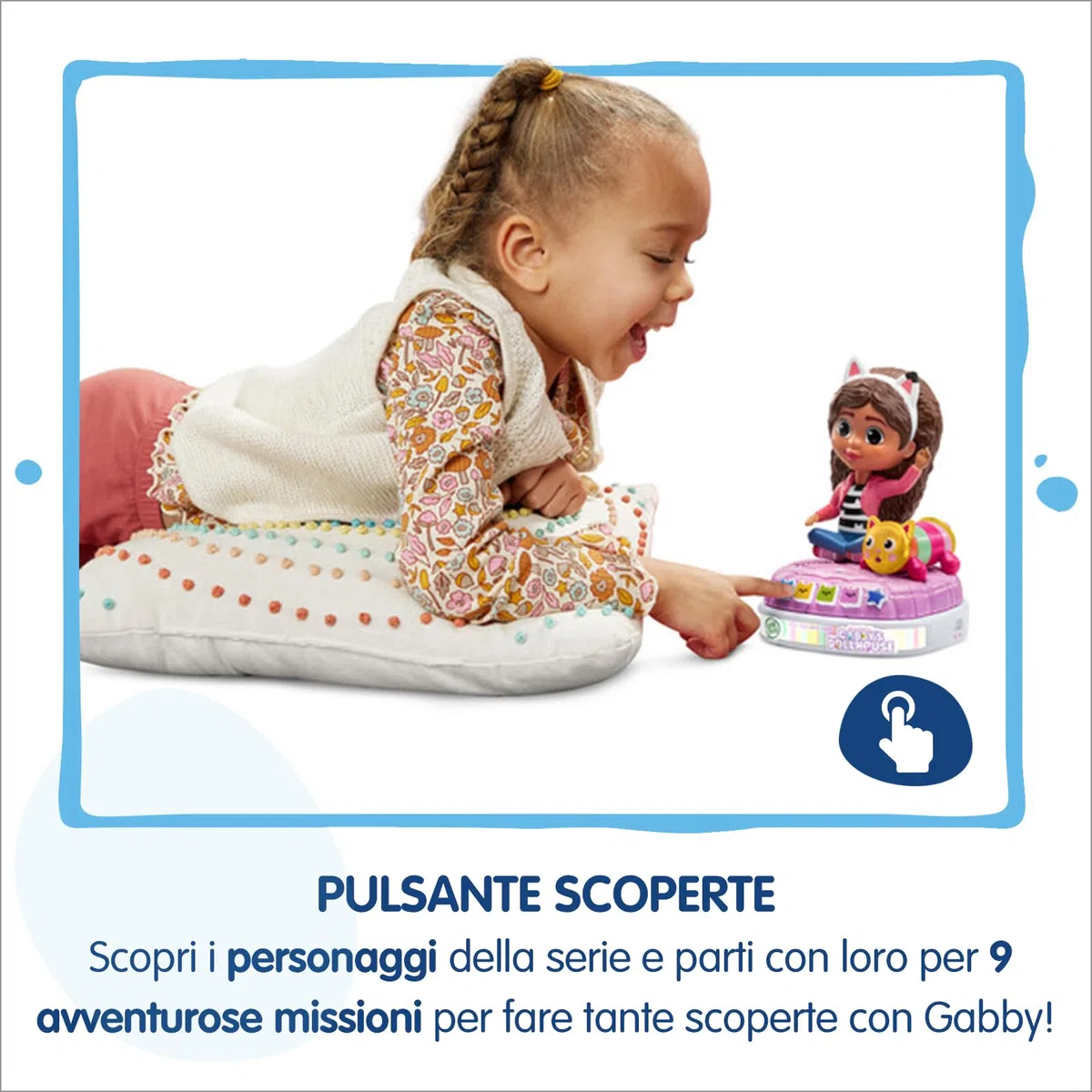 VTech Racconta Storie Luminoso di Gabby, Giocattolo Interattivo Raccontastorie con Suoni, Cuscigatta Utilizzabile come Luce Notturna, 4 Bottoni Interattivi, Lingua Italiana, Batterie Incluse, 3-7 Anni