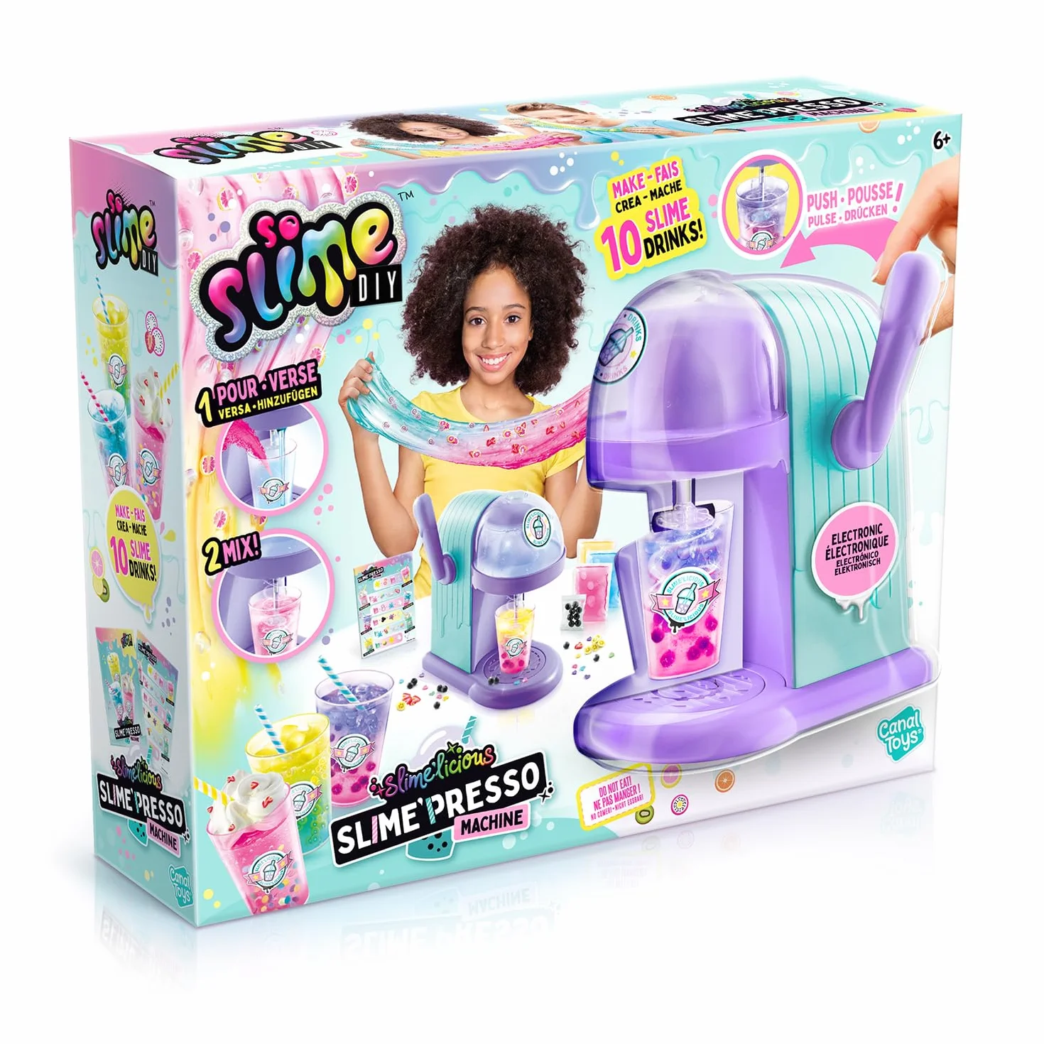 Canal Toys - So Slime - Giocattolo Slime'Presso - Macchina Elettronica per Creare Bevande Originali a base di Slime - Regalo Bambini 6 Anni + - Attività Creativa e Manuale - Non Commestibile - SSC 254