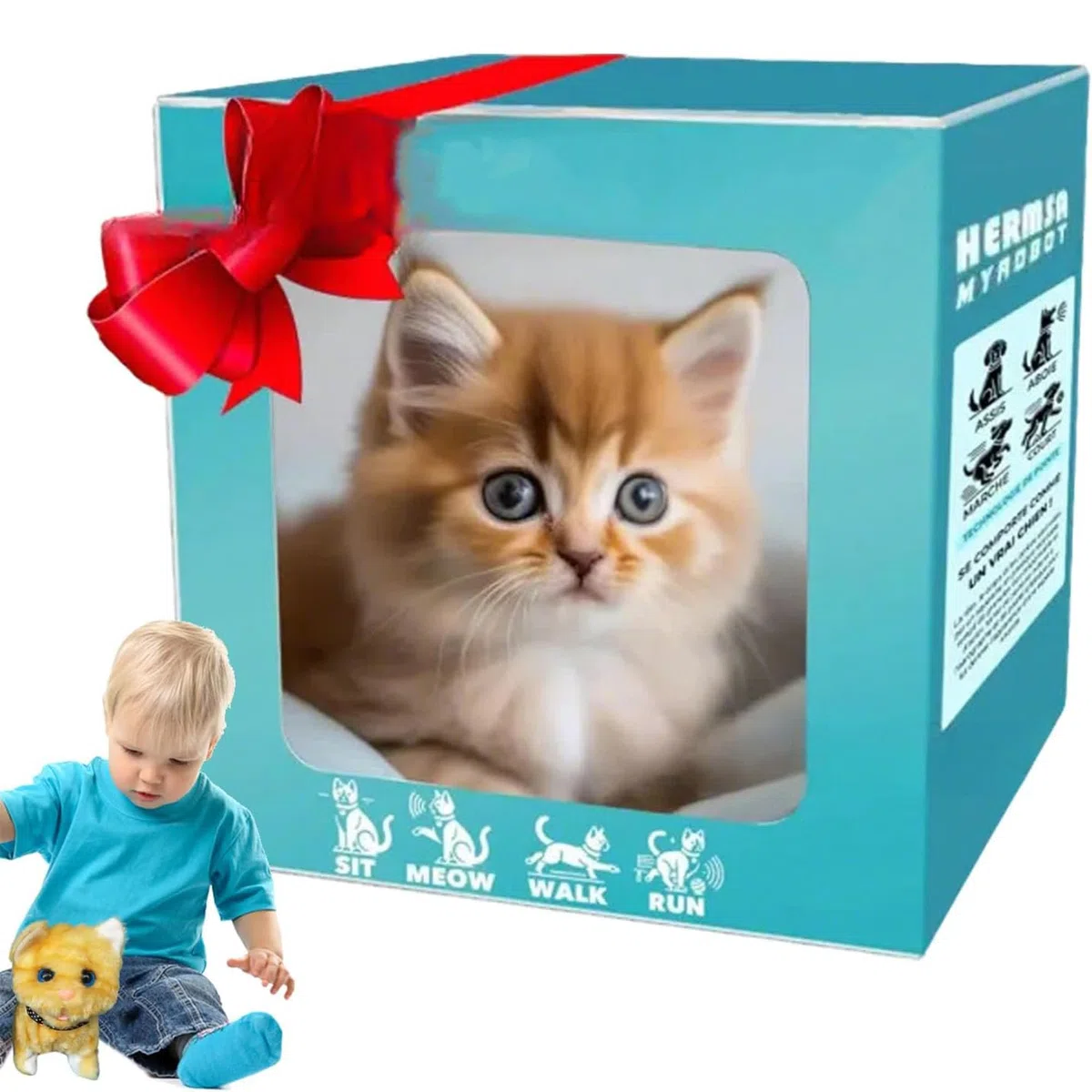 2026 Nuovo Gatto Robot, Nicoo - Il Mio Realistico, Robotcat Che Si Comporta Come Un Vero Gatto, Camminando e Abbaiando Coda