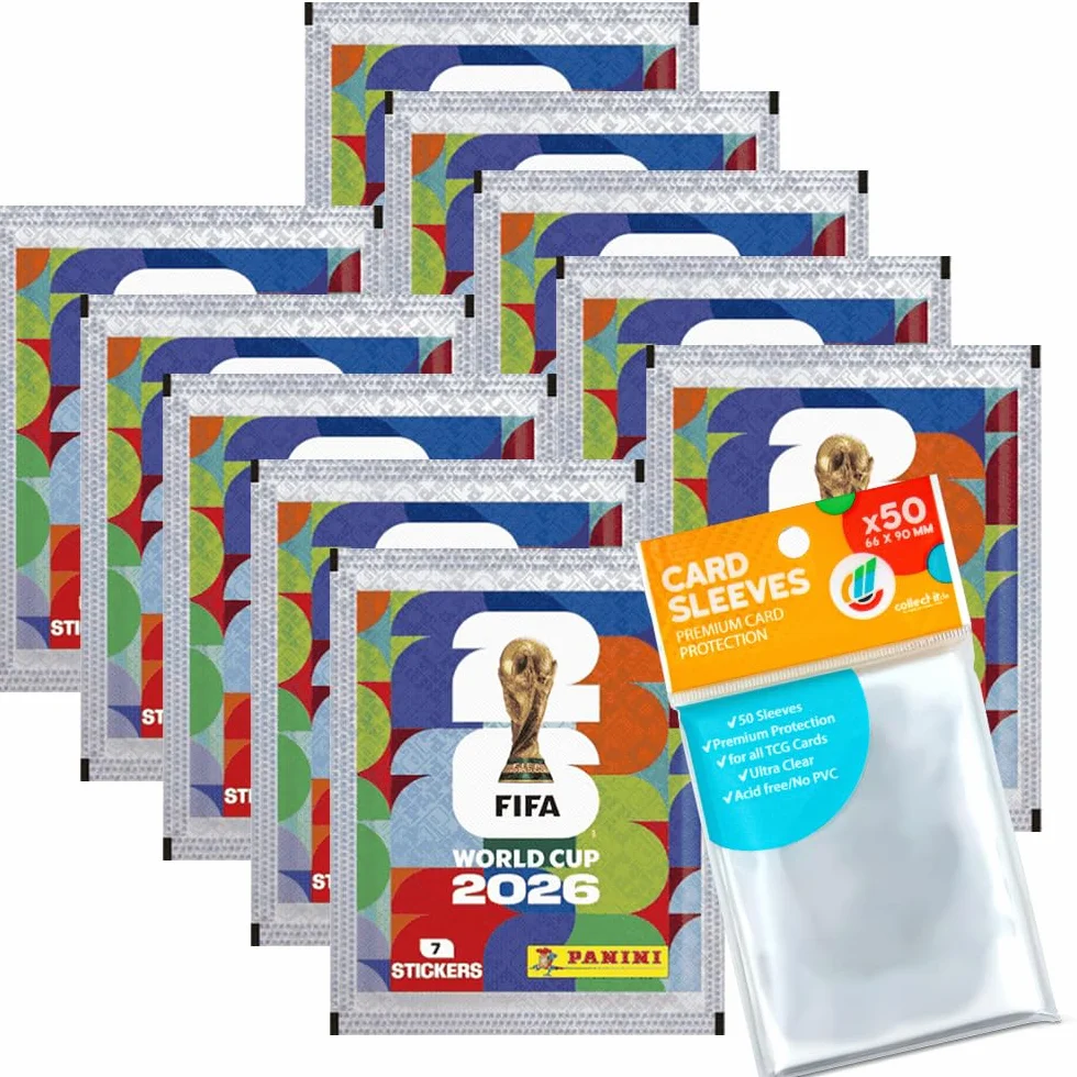 Coppa del Mondo 2026 - 10 bustine + buste esclusive Collect-it (confezione di marca propria)