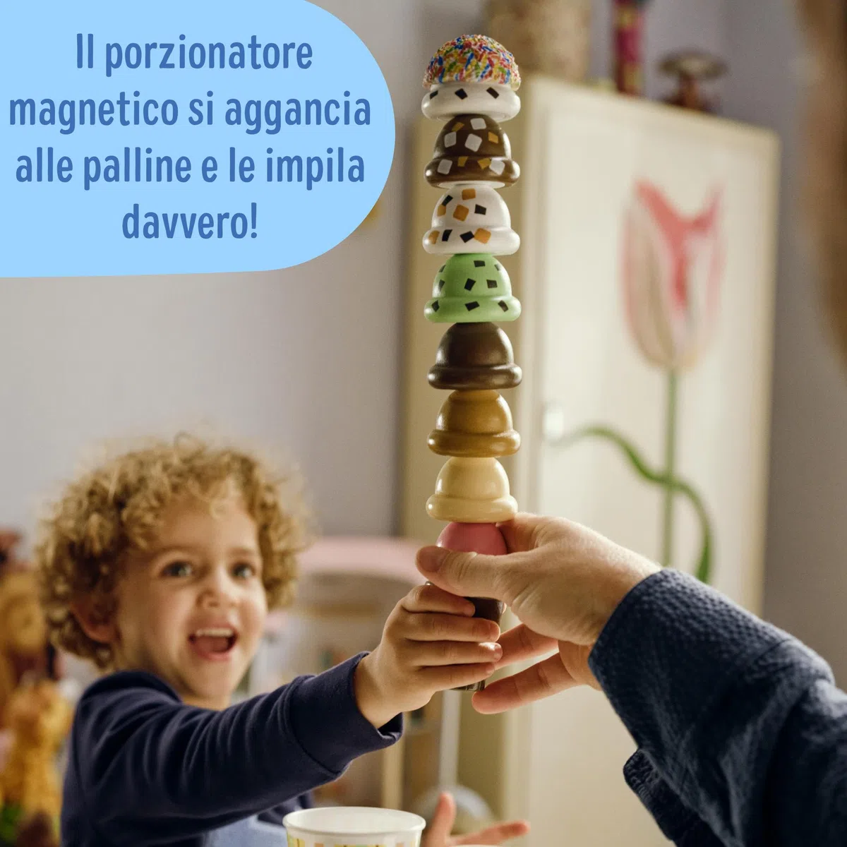 Melissa & Doug Banchetto dei Gelati - Gelateria in Legno, Giocattolo Gelato Finto, Gioco di Imitazione Montessori, Regalo per Bambini e Bambine, 3+ Anni